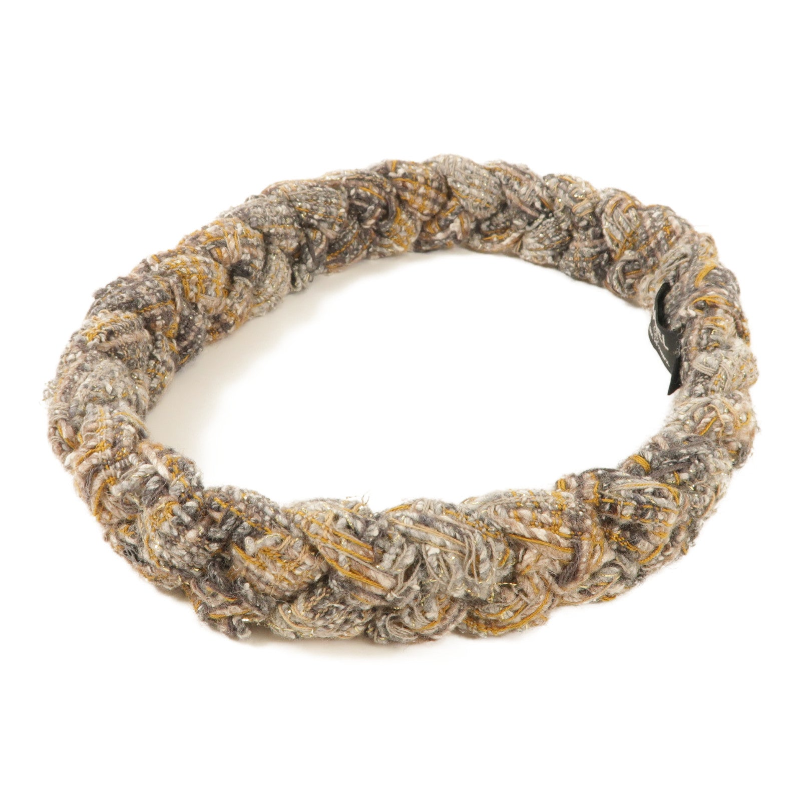 CHANEL CC Hair Accessory Tweed Grey