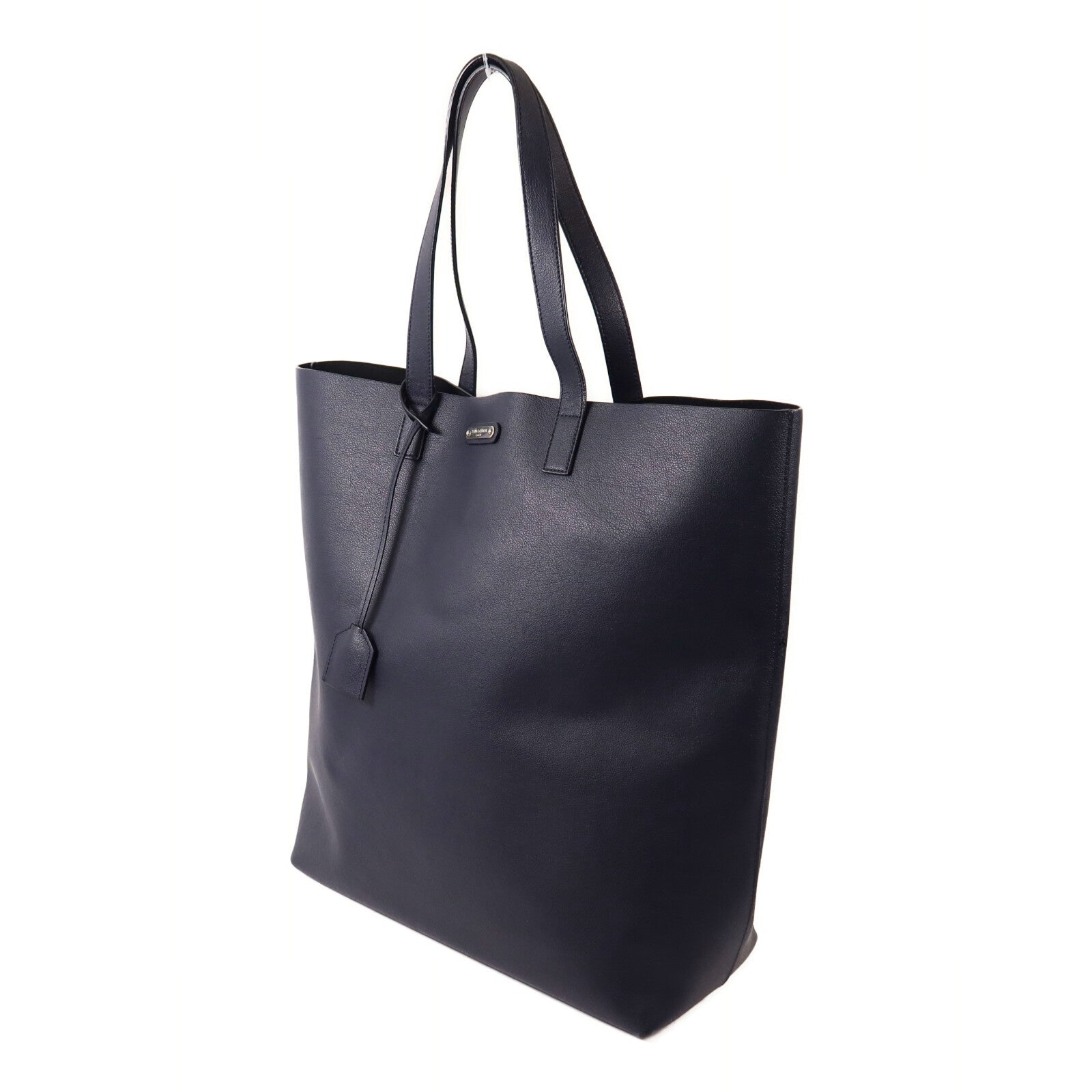 YVES SAINT LAURENT 牛皮皮革Tote Bag銀扣手挽袋