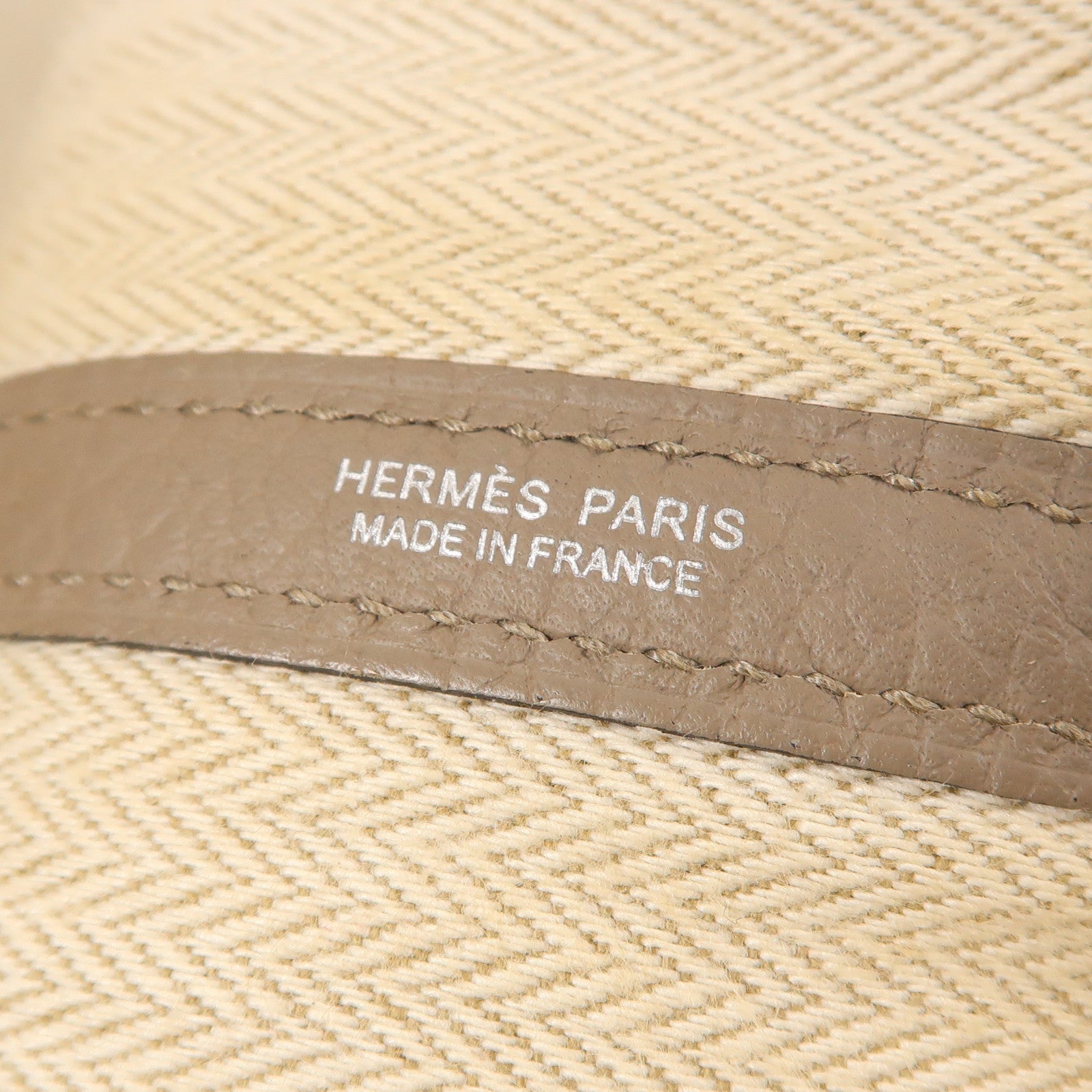 HERMES Negonda皮革Garden Party PM銀扣手挽袋Gris Asphalt