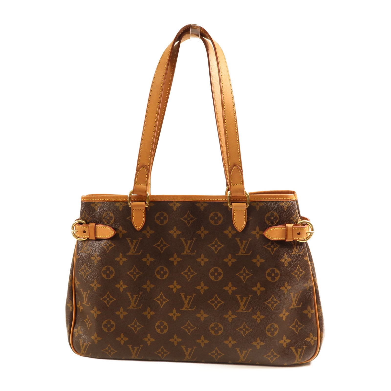 LOUIS VUITTON Monogram Batignolles Horizontal金扣肩背袋棕色