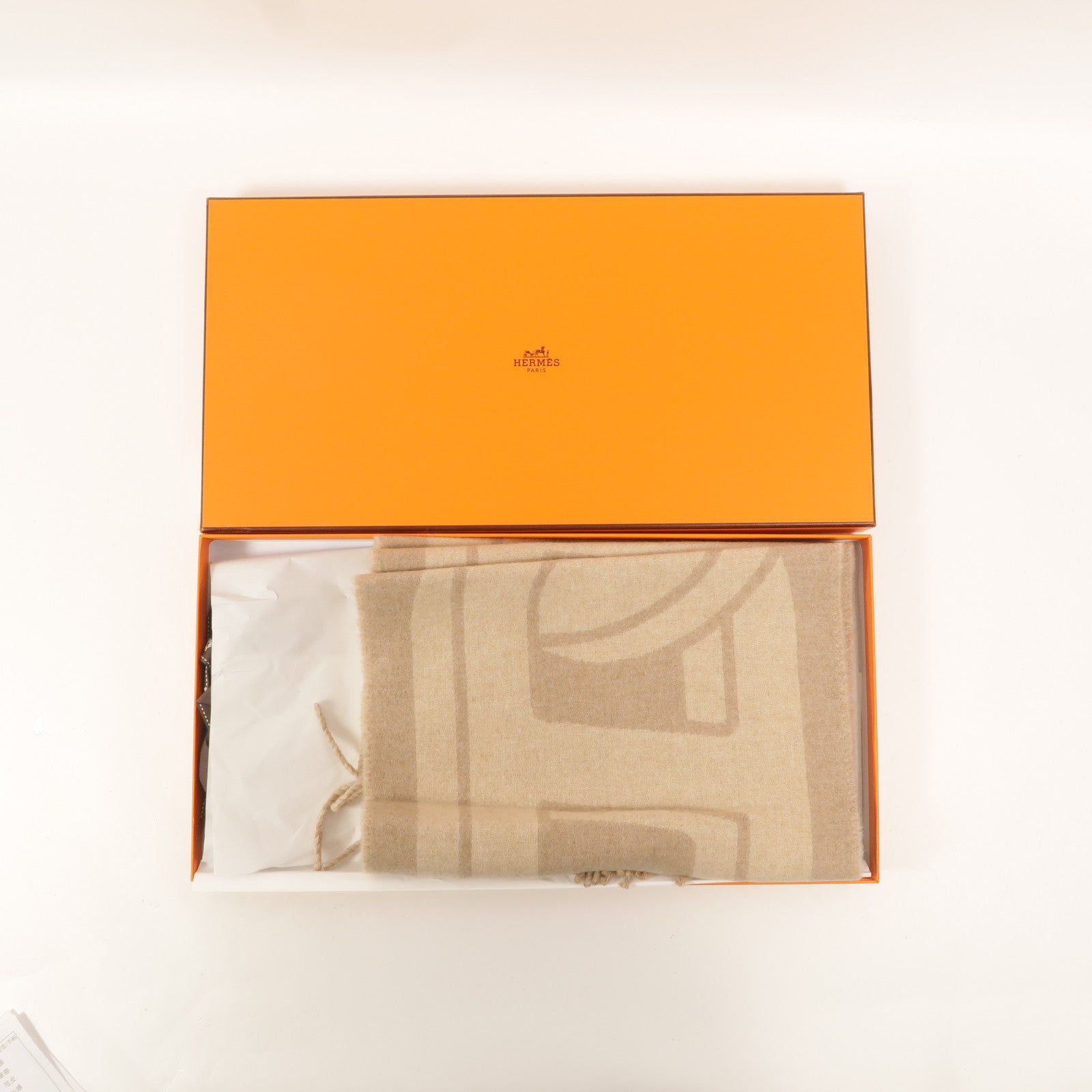 HERMES 羊絨Maillons TGM Scarf 170x25圍巾