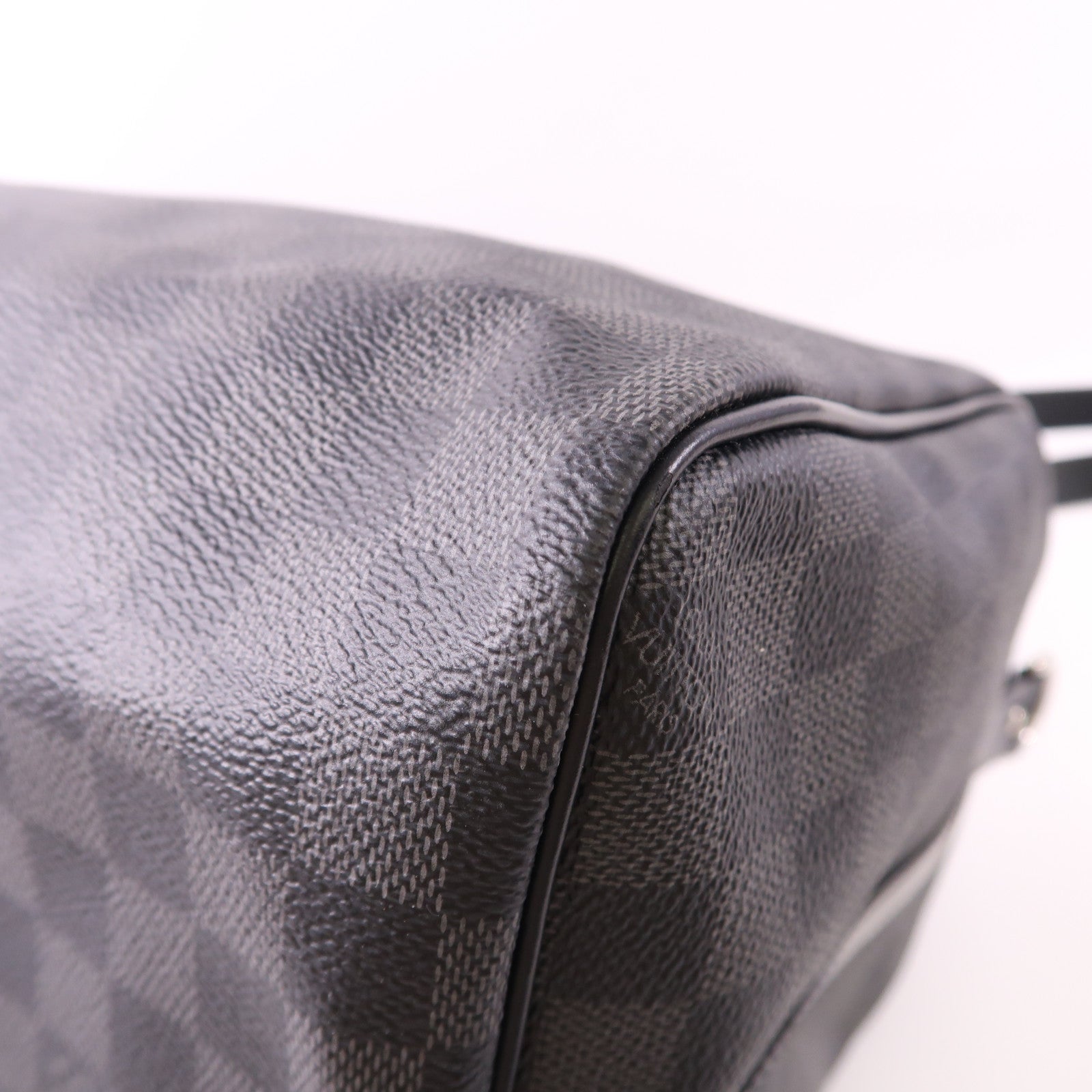 LOUIS VUITTON Damier Graphite Keepall 45 Bandouliere銀扣手挽肩背兩用袋