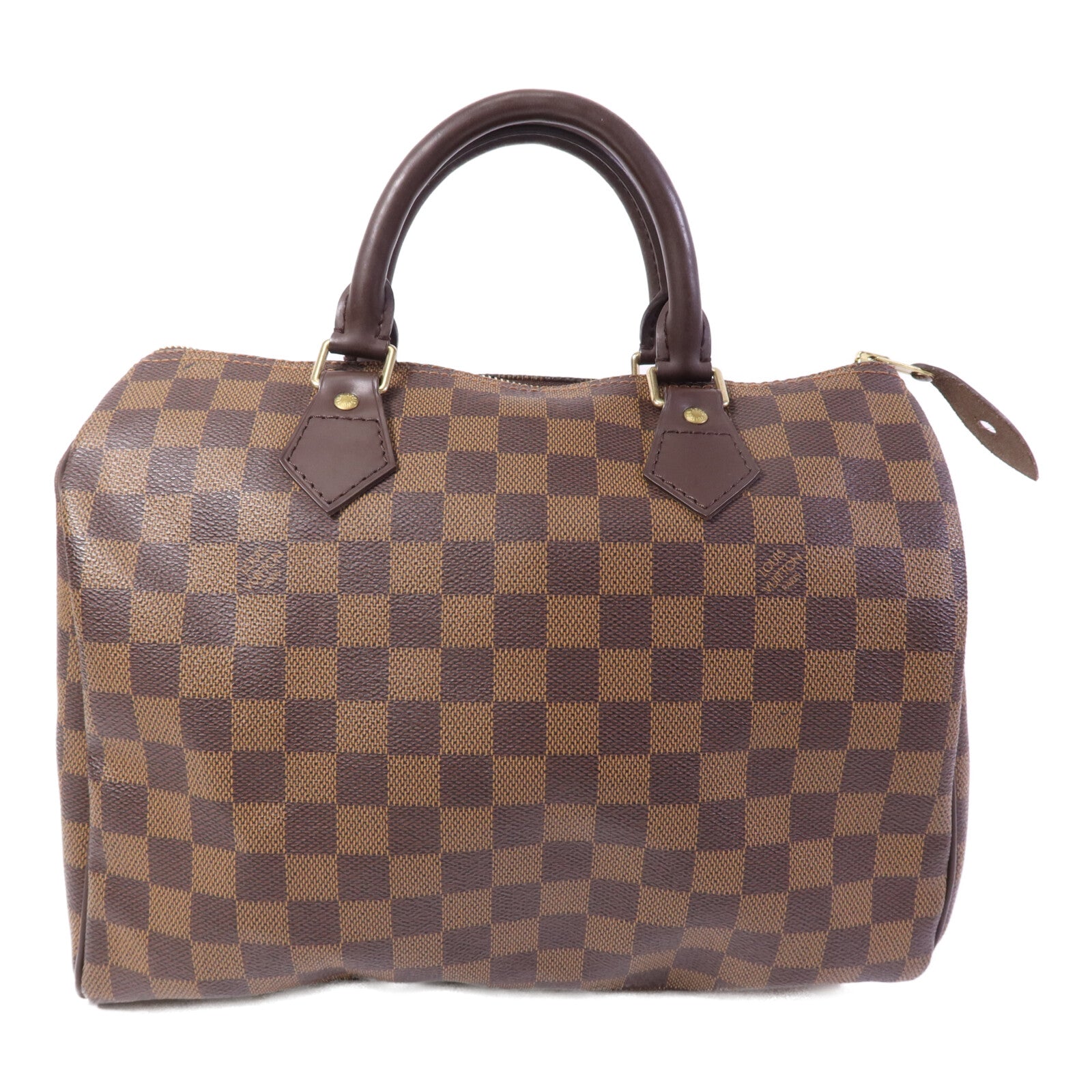 LOUIS VUITTON Damier Speedy 30金扣手挽袋