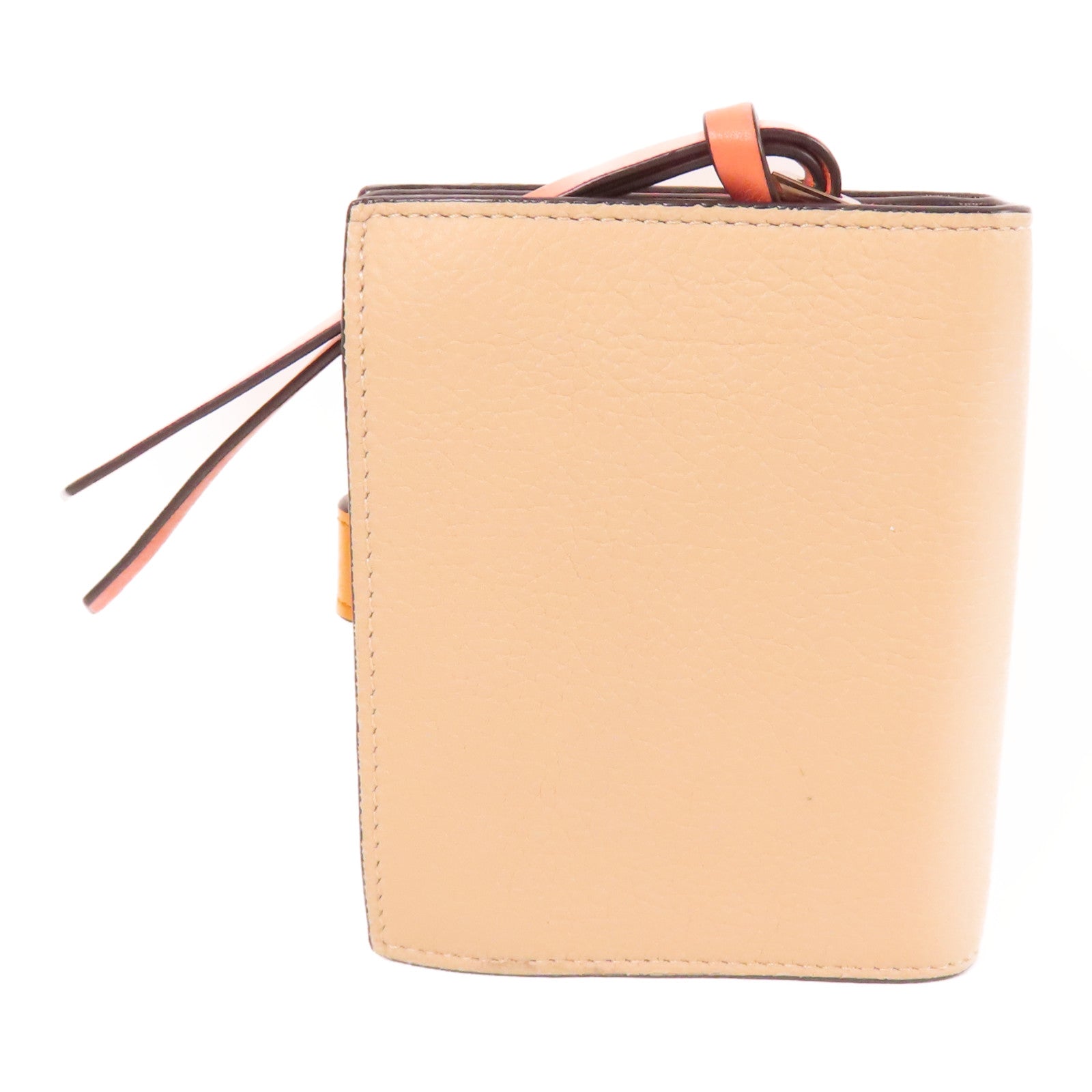 LOEWE 牛皮皮革Compact Zip Wallet銀扣錢包