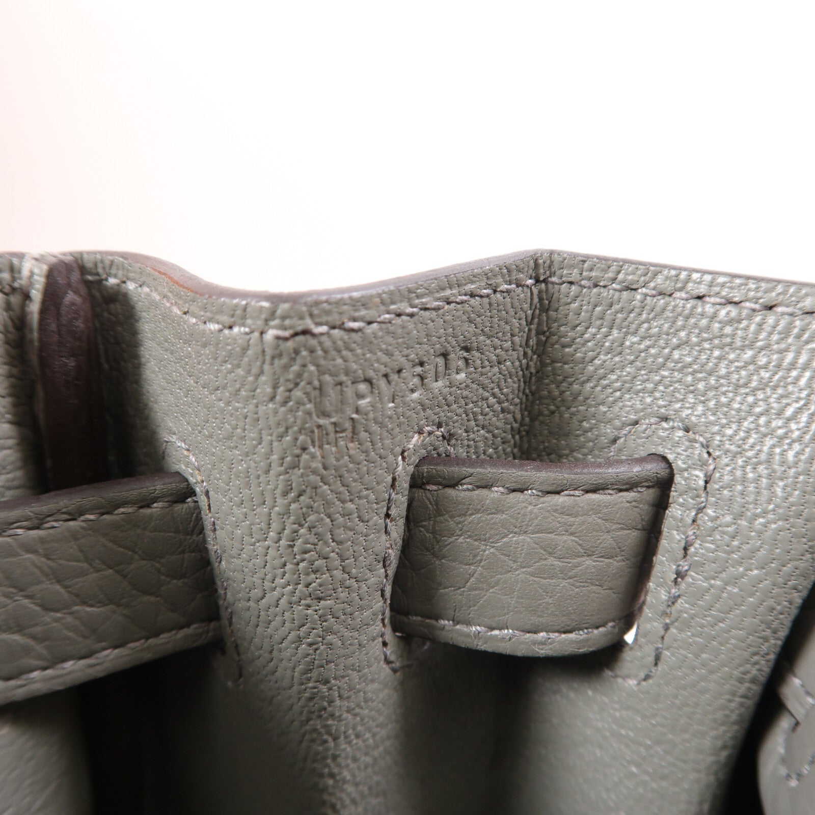 HERMES Clemence皮革Kelly 28手挽肩背兩用袋Gris Meyer