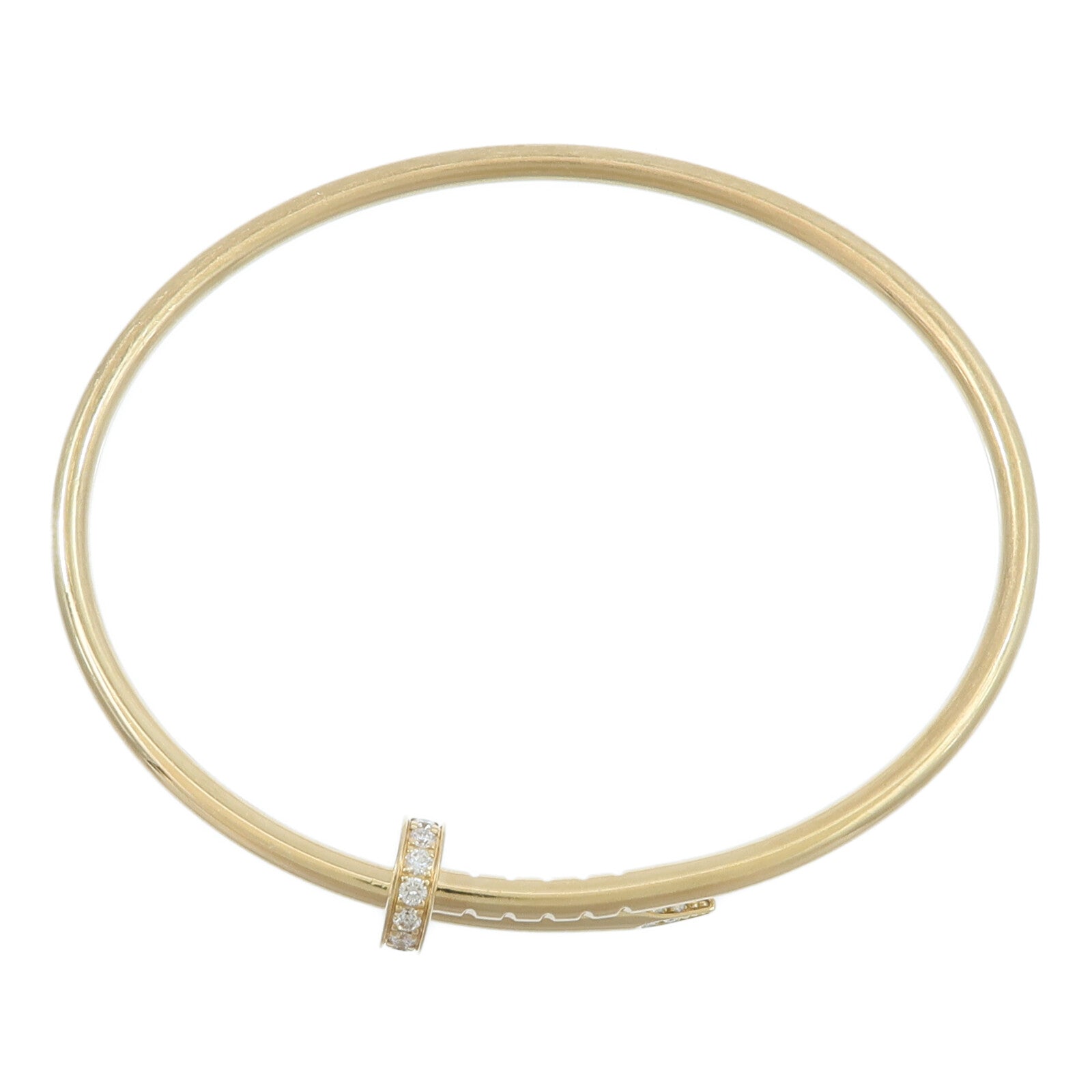 CARTIER 18K黃金Juste Un Clou Bracelet鑽石手鐲