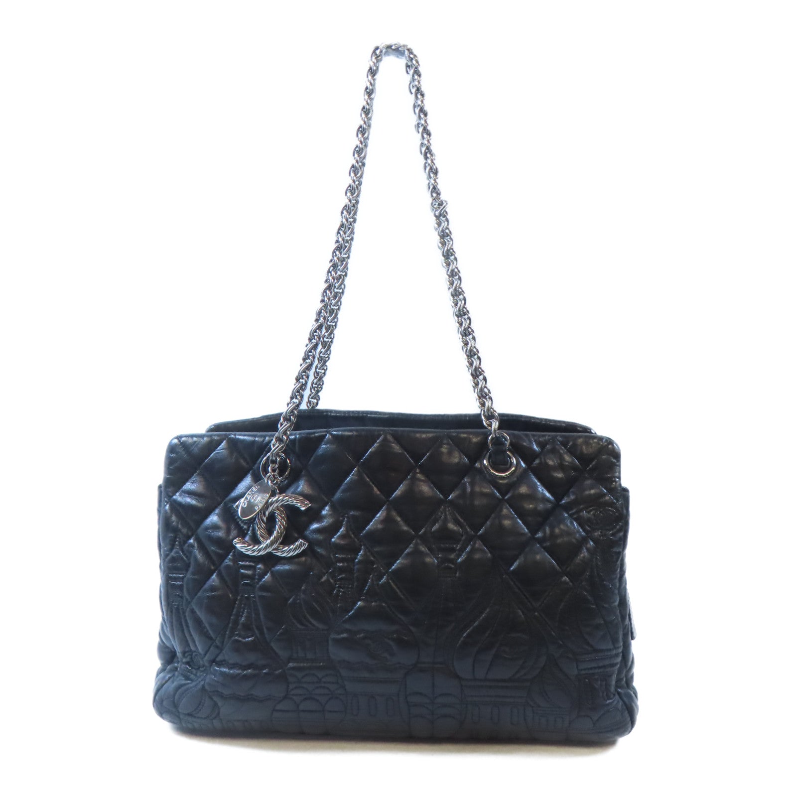 CHANEL 【激減優惠】羊皮皮革Chain Shoulder Bag鏈帶肩背袋黑色