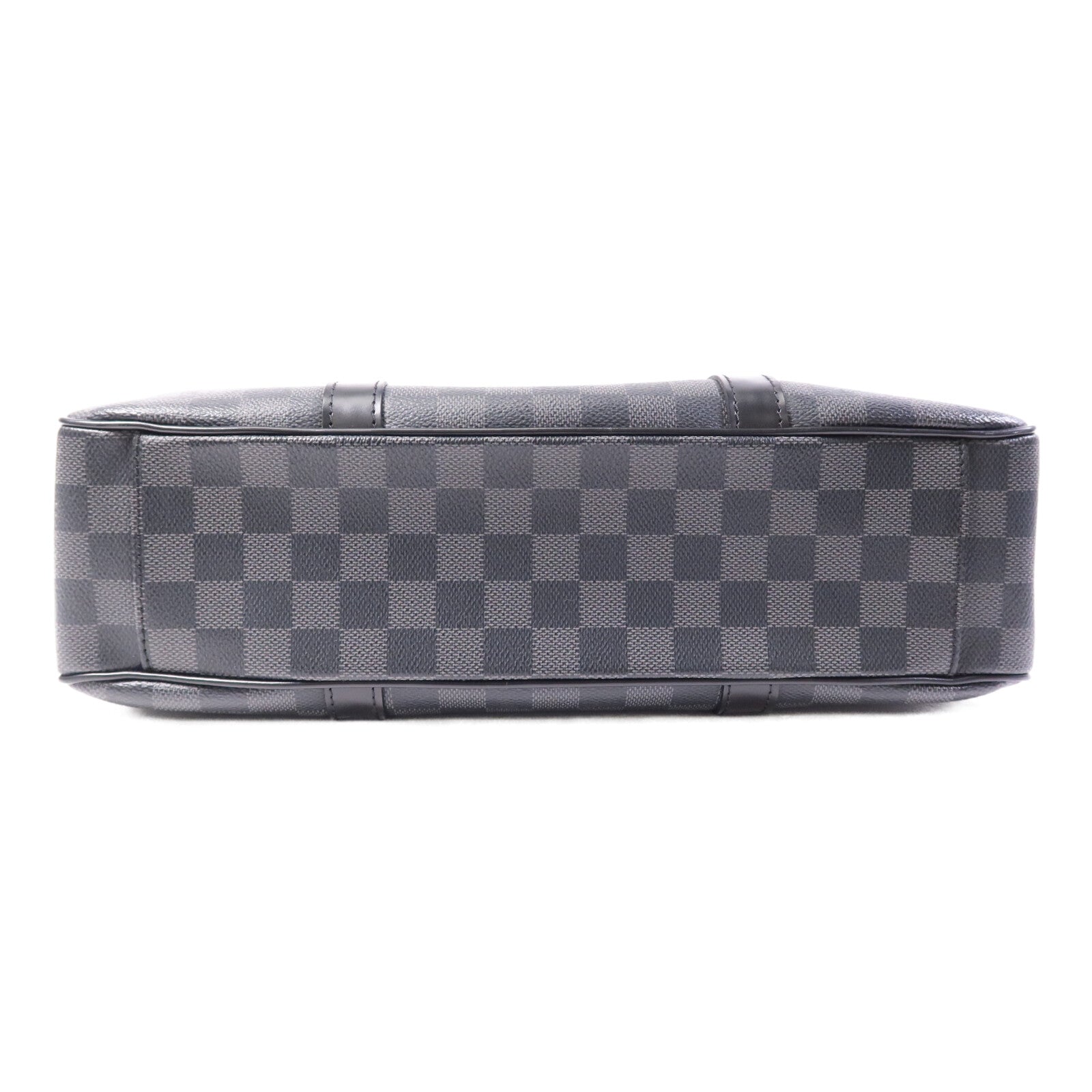 LOUIS VUITTON Damier Graphite Tadao MM銀扣手挽肩背兩用袋