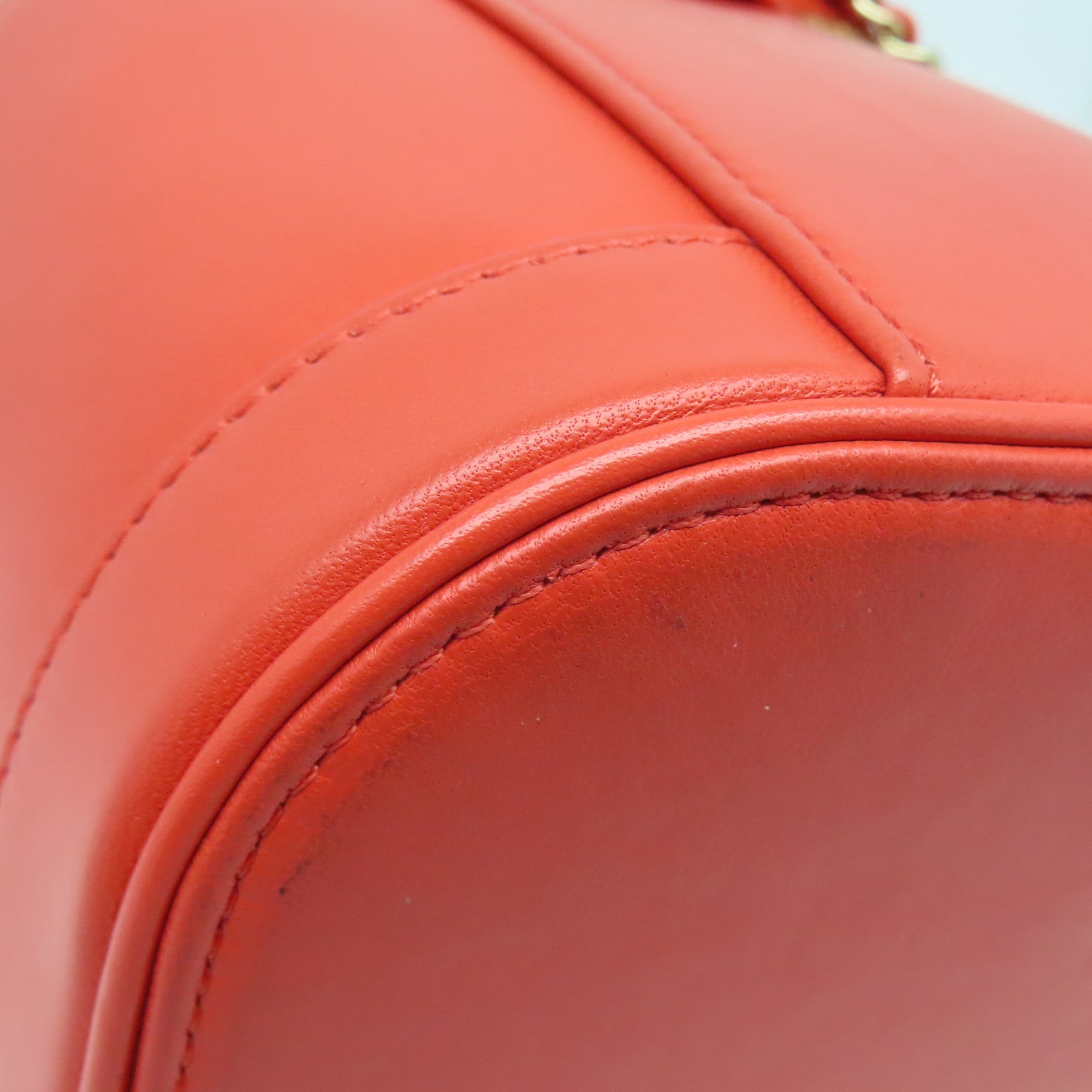 CHANEL 羊皮皮革2way Shoulder Bag金扣手挽肩背两用袋橙色