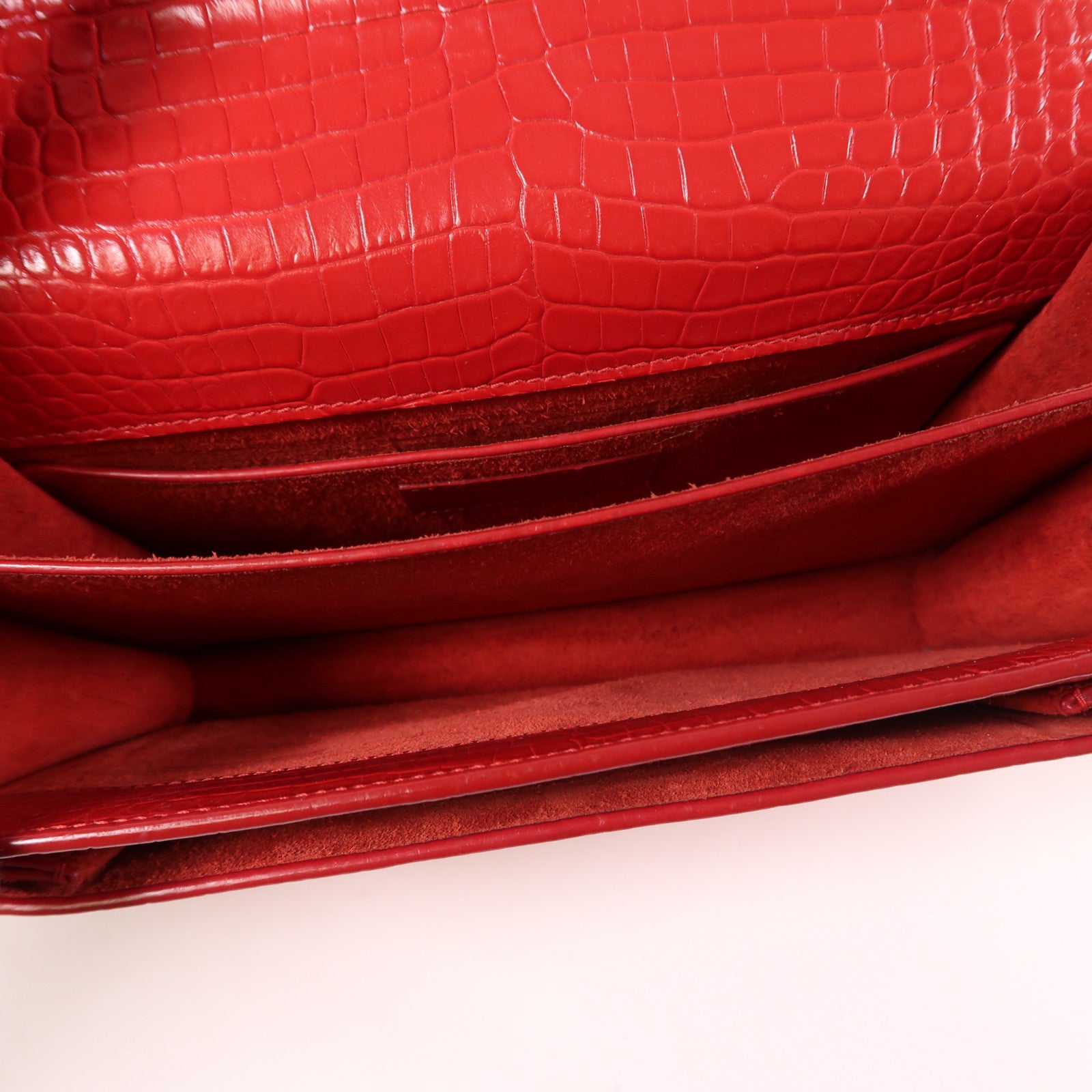 SAINT LAURENT 牛皮皮革Sunset Medium銀扣鏈帶肩背袋