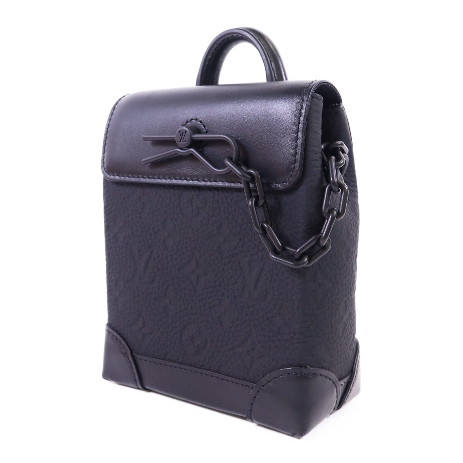 LOUIS VUITTON Monogram Taurillon Nano Steamer肩背袋
