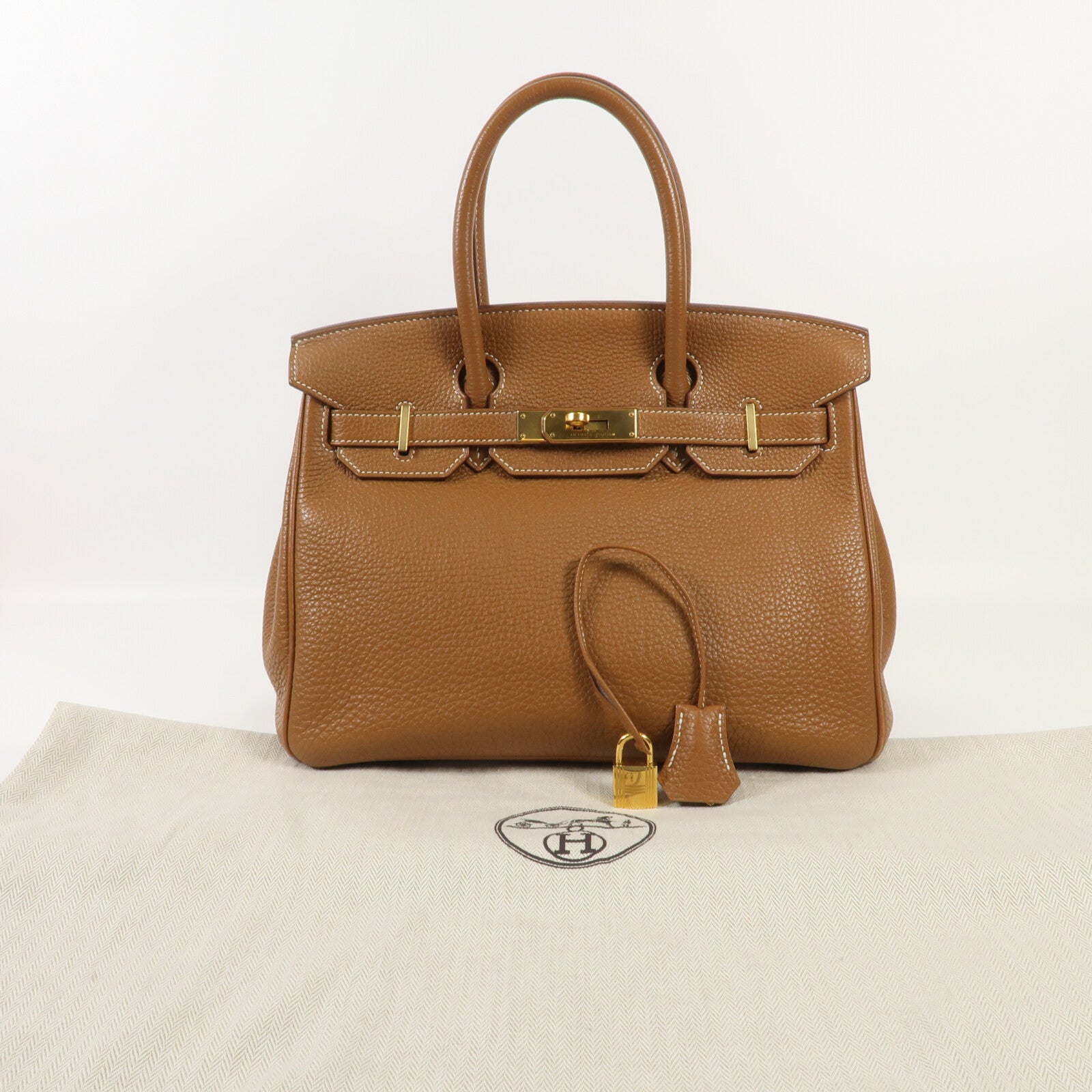 HERMES Togo皮革Birkin 30金扣手挽袋Gold