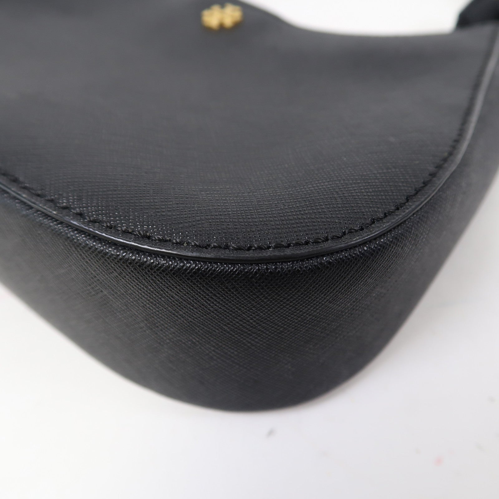Tory Burch 牛皮皮革Shoulder Bag金扣肩背袋黑色