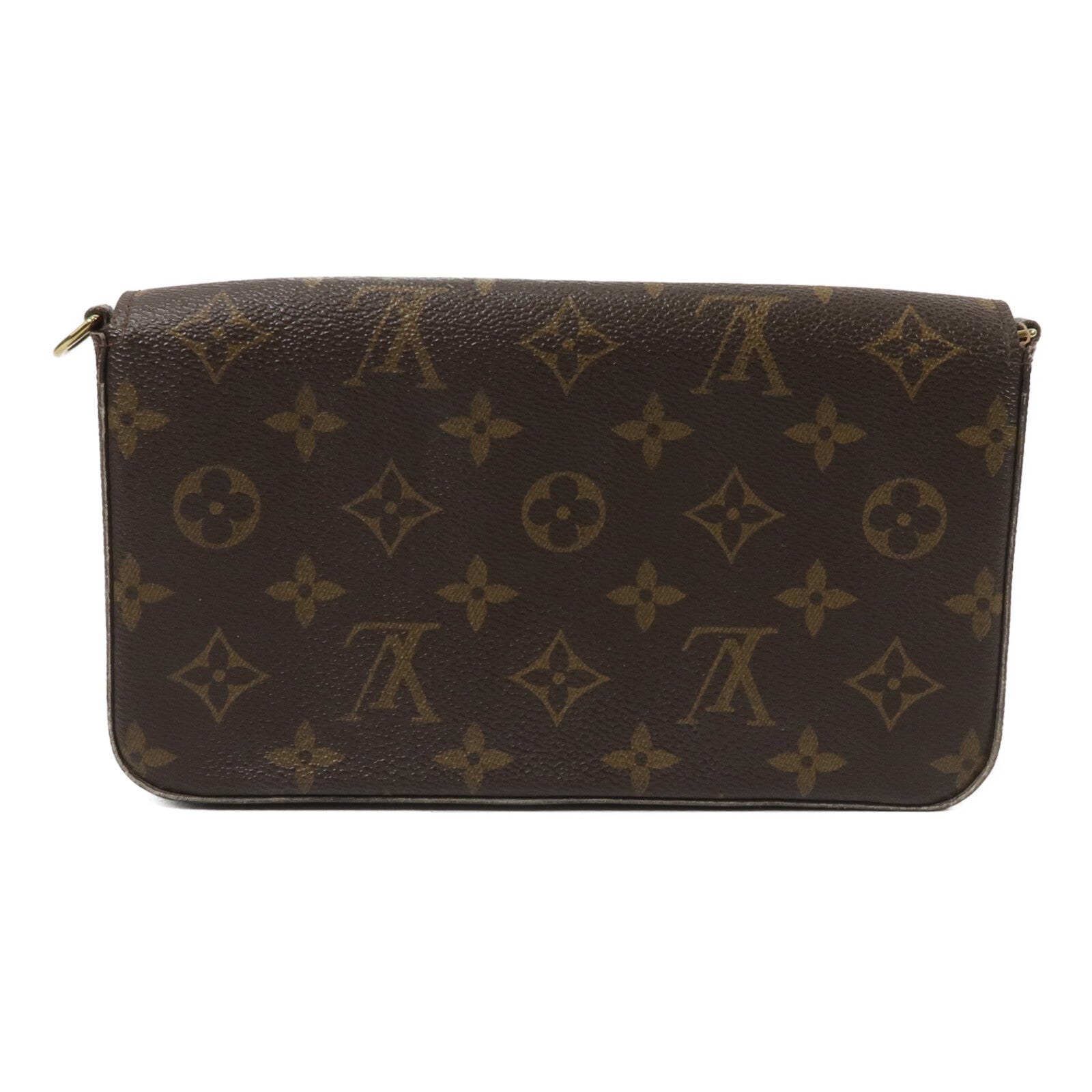 LOUIS VUITTON Monogram Pochette Felicie金扣鏈帶肩背袋
