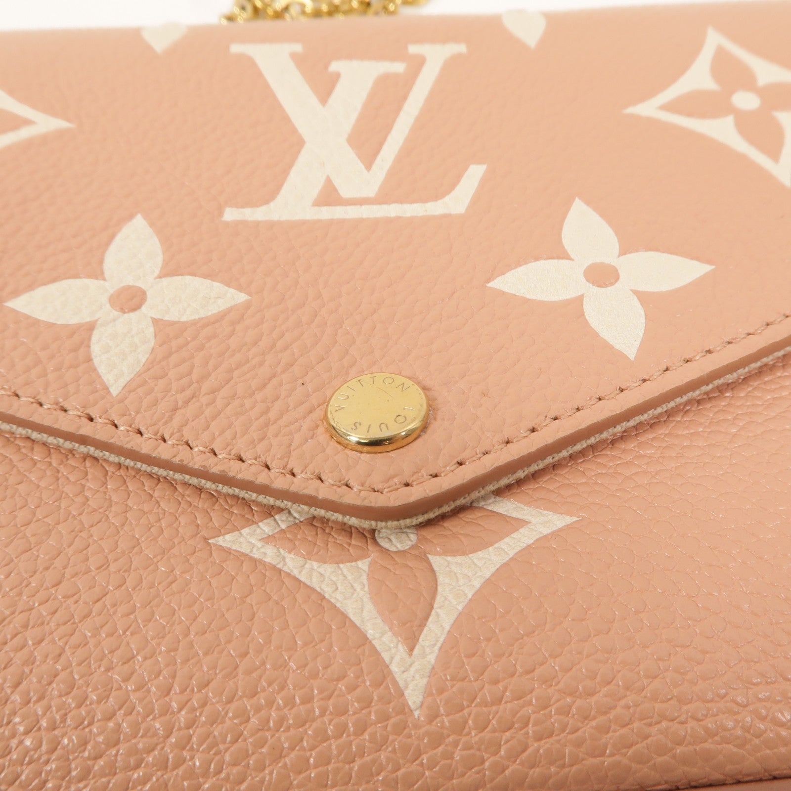 LOUIS VUITTON Monogram Empreinte Pochette Felicie鏈帶肩背袋