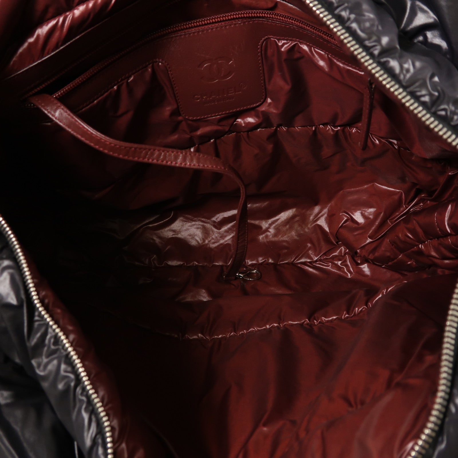 CHANEL 尼龍Coco Cocoon銀扣肩背袋