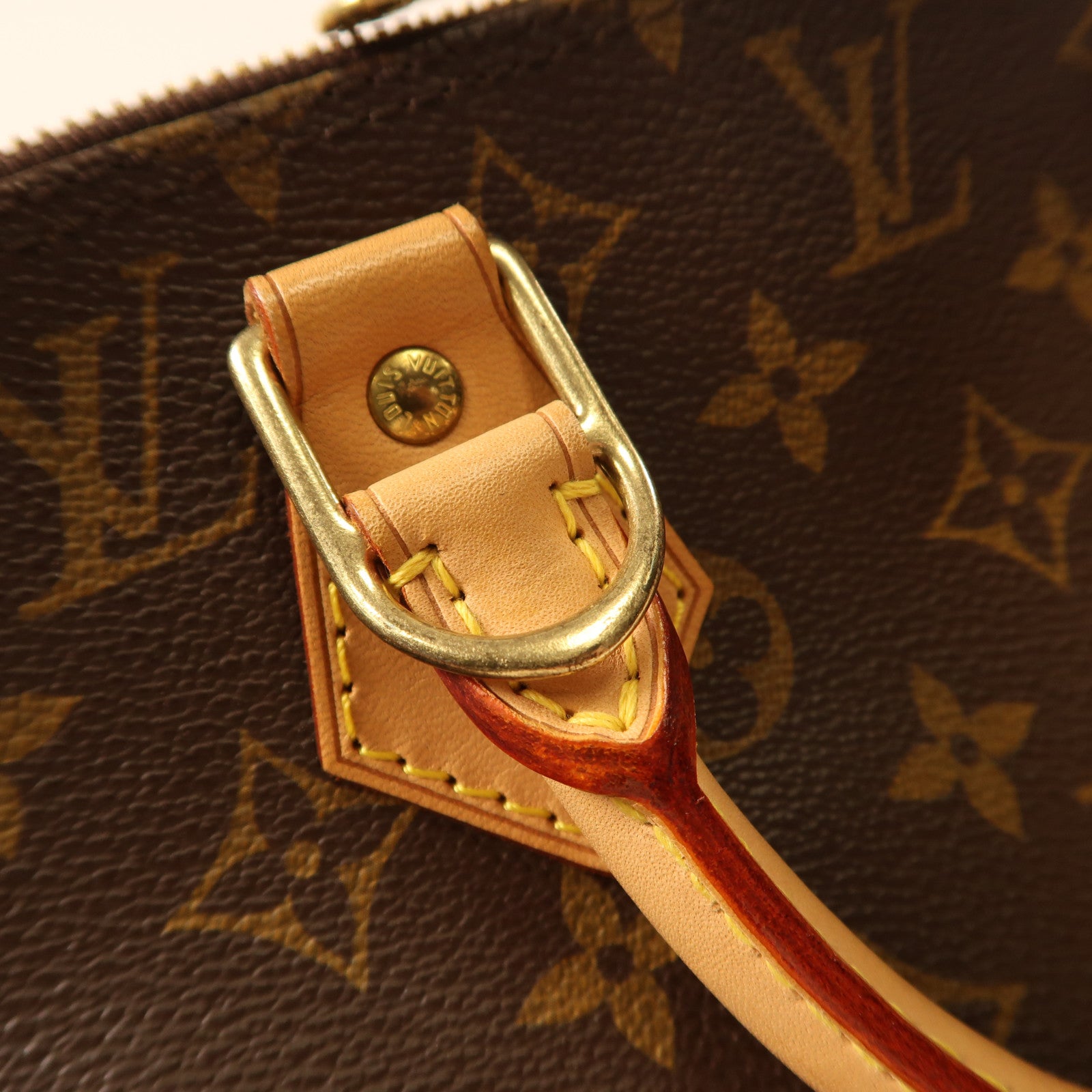 LOUIS VUITTON Monogram Alma PM金扣手挽袋啡色