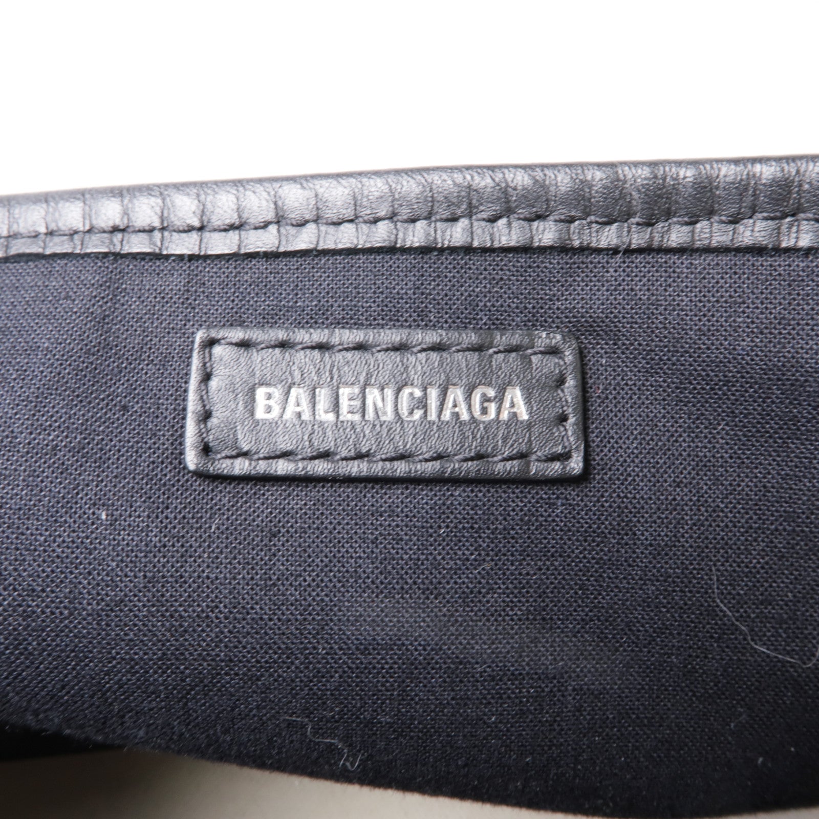 BALENCIAGA 帆布Cabas XS銀扣手挽肩背兩用袋