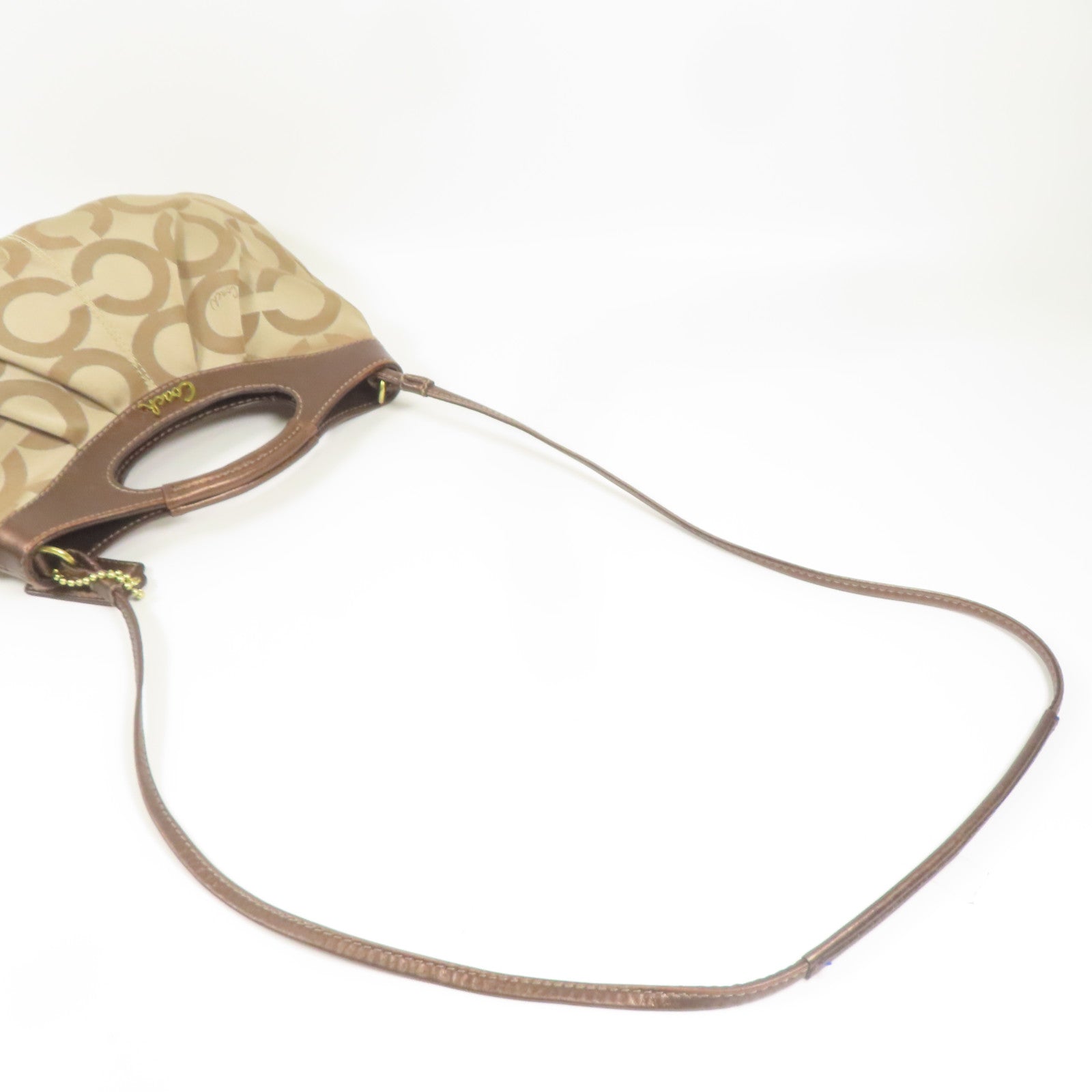 COACH 帆布Shoulder Bag金扣手挽肩背兩用袋