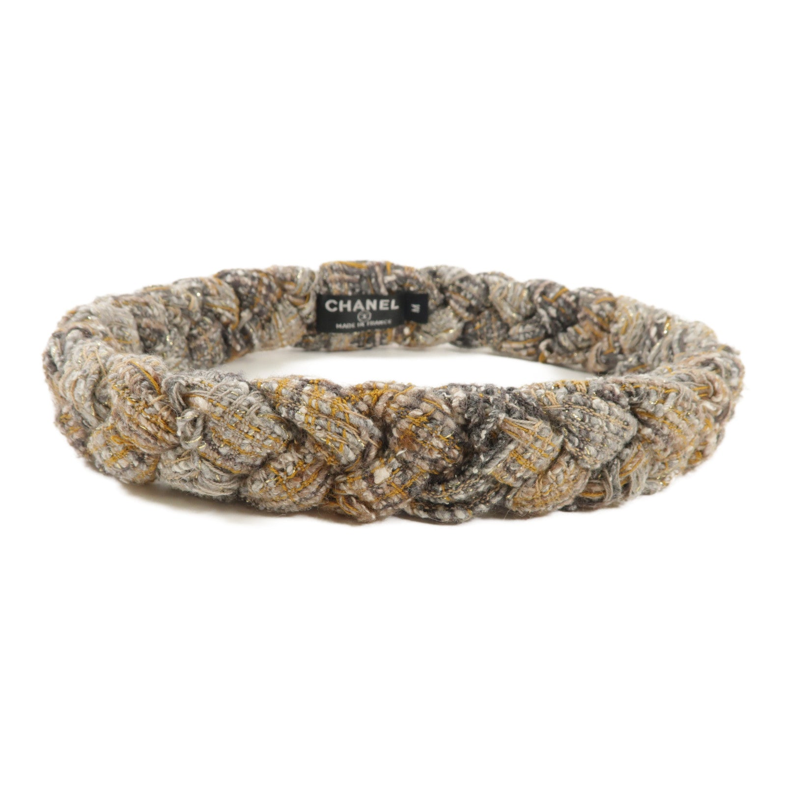 CHANEL CC Hair Accessory Tweed Grey