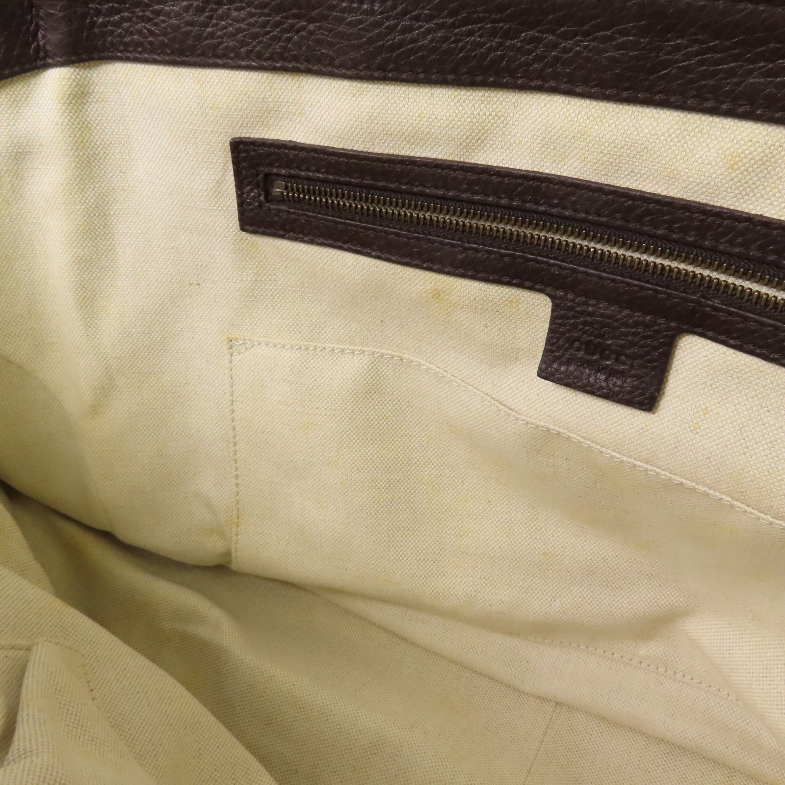 GUCCI 帆布/牛皮皮革Double G Boston Bag金扣波士頓包