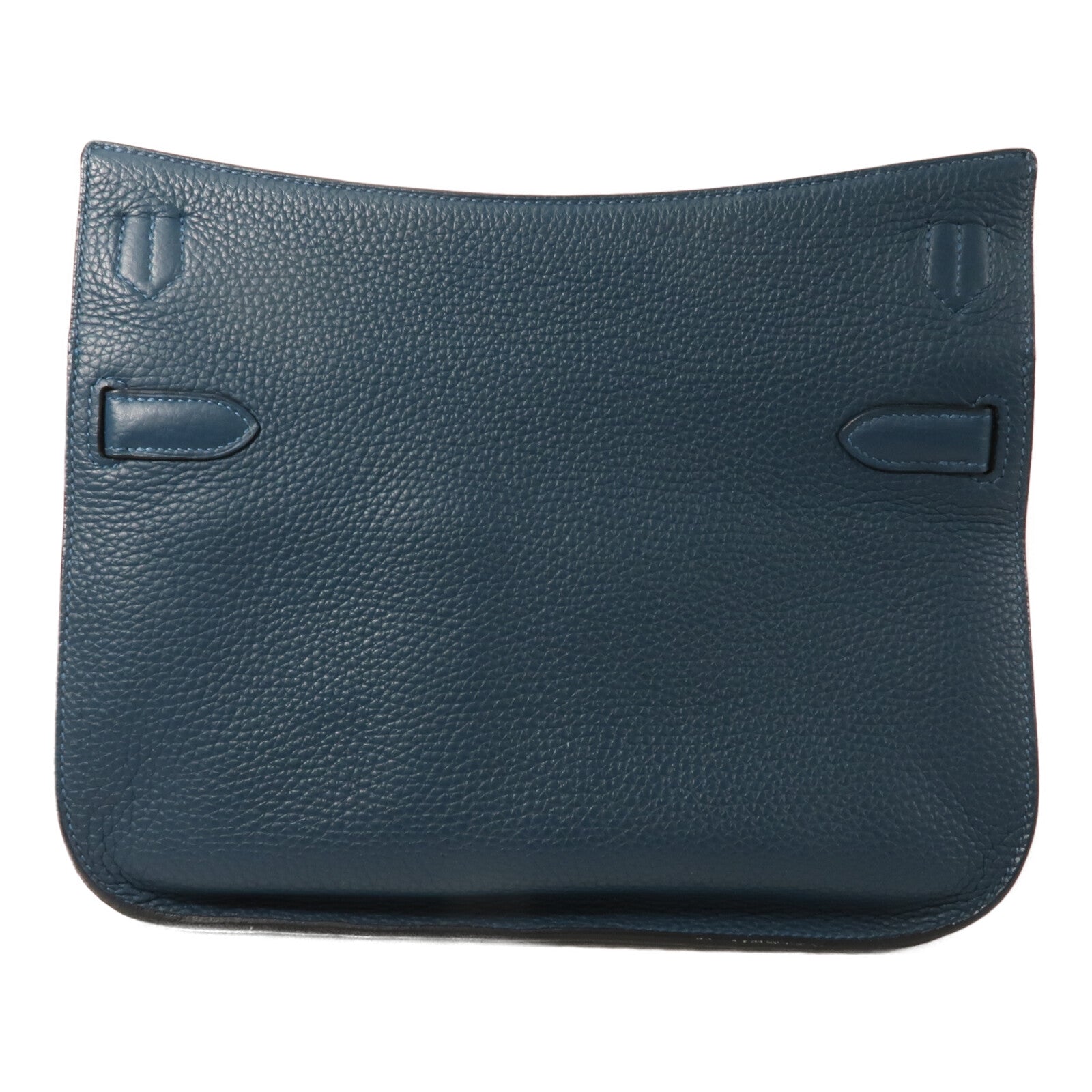 HERMES Clemence皮革Jypsiere 28肩背袋Colvert/Turquoise