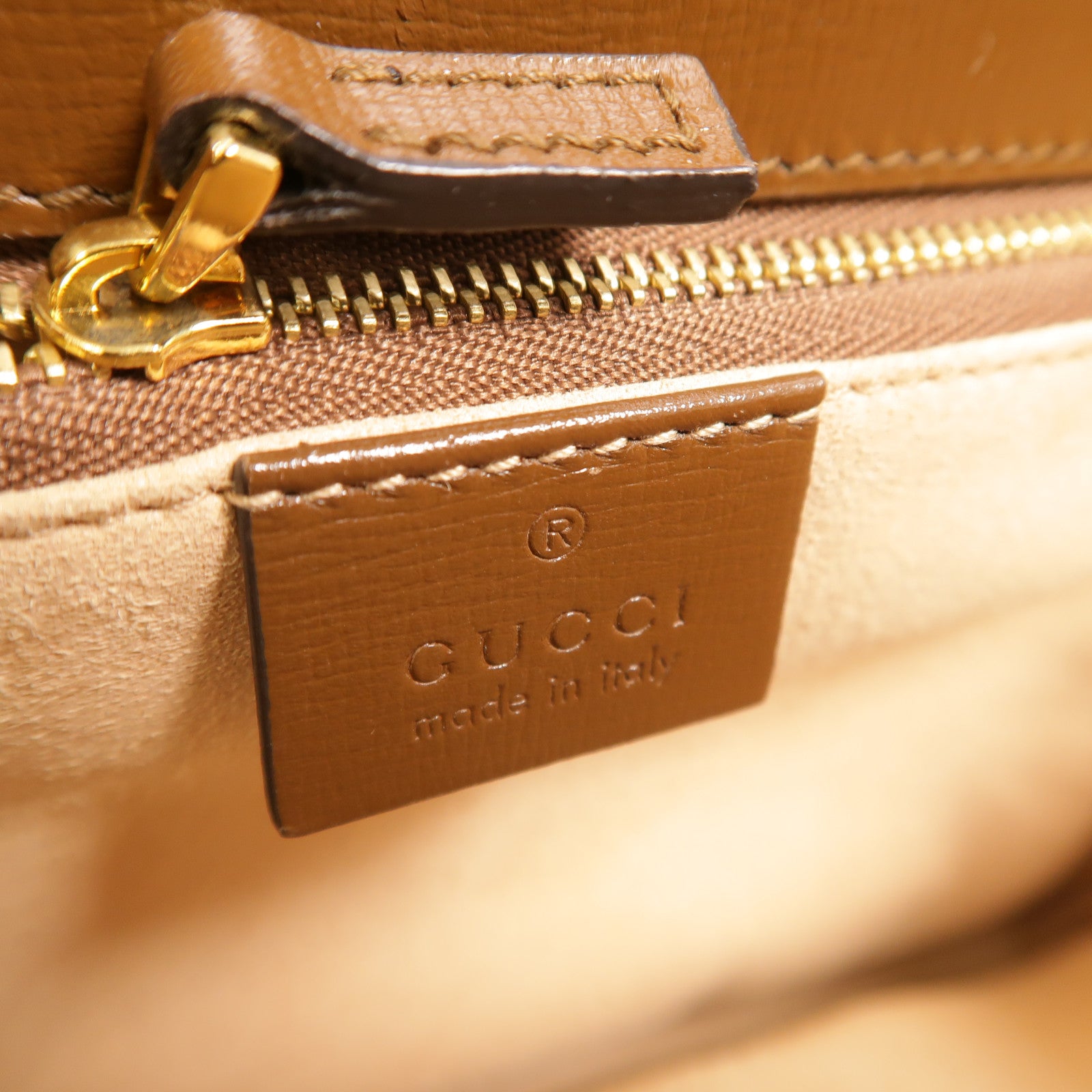 GUCCI 塗層帆布Horsebit 1955 Medium肩背袋
