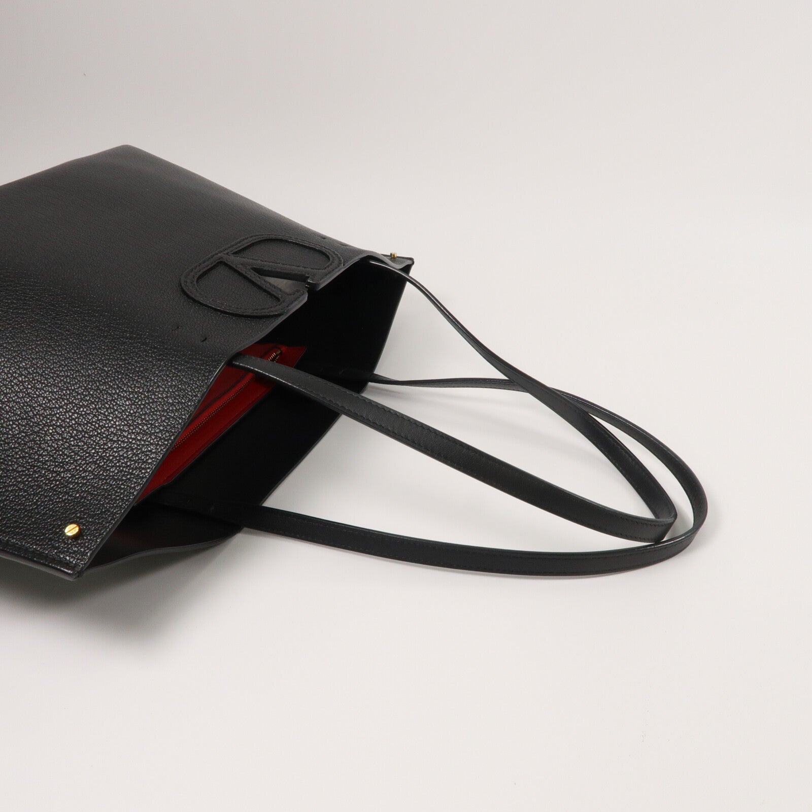 Valentino 牛皮皮革V Logo Fillme手挽袋