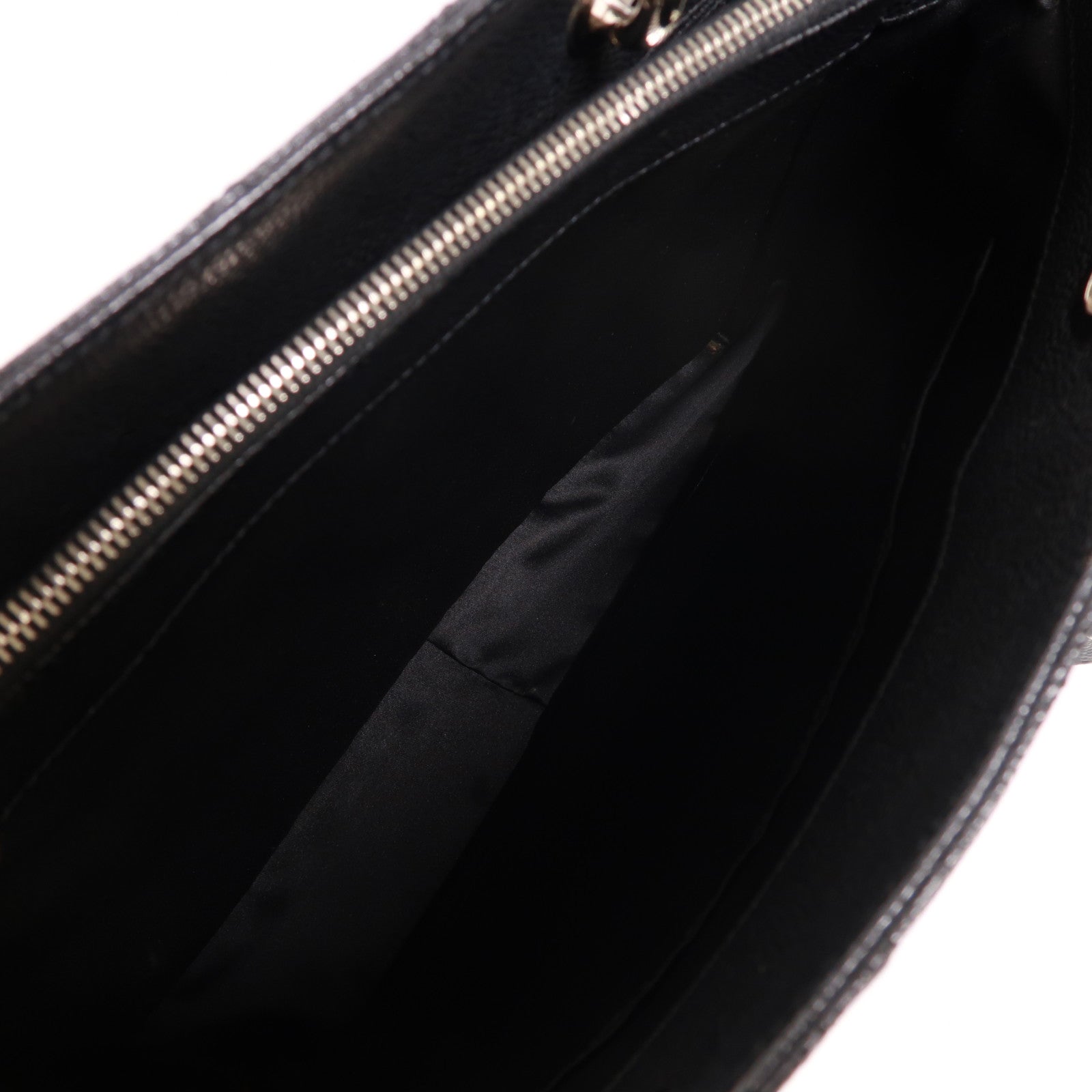 CHANEL 牛皮皮革GST Grand Shopping Tote Bag銀扣鏈帶肩背袋