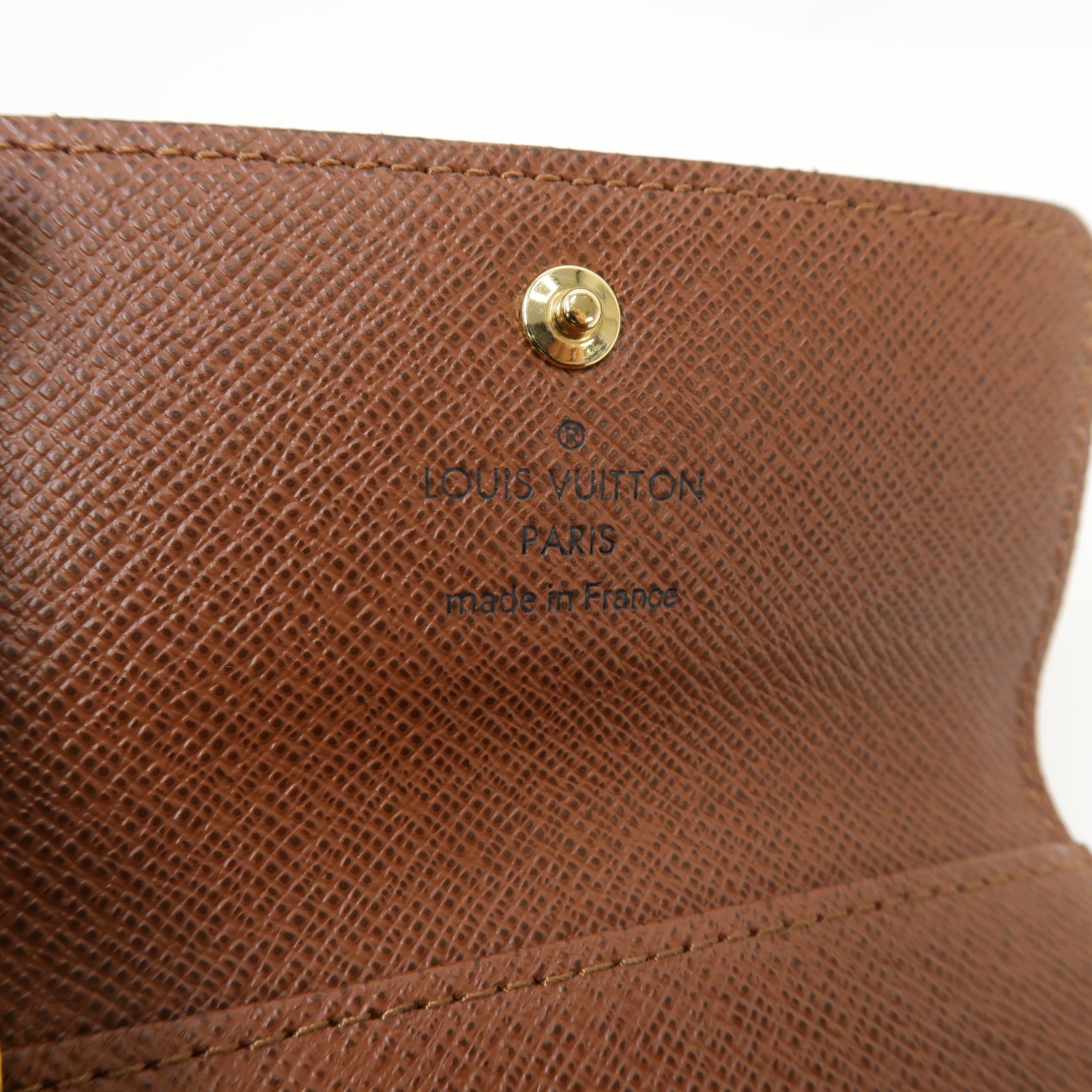 LOUIS VUITTON Monogram Key Holder金扣鑰匙套啡色
