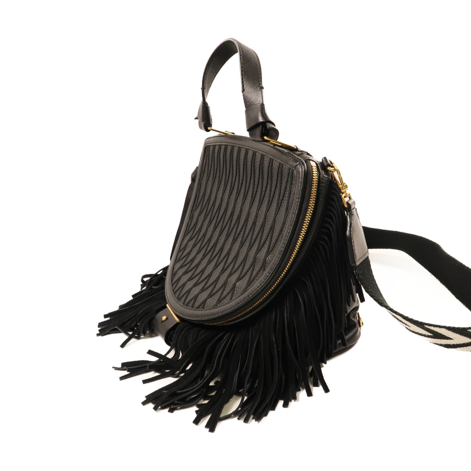 BALLY 牛皮皮革Shoulder Bag金扣手挽肩背兩用袋黑色
