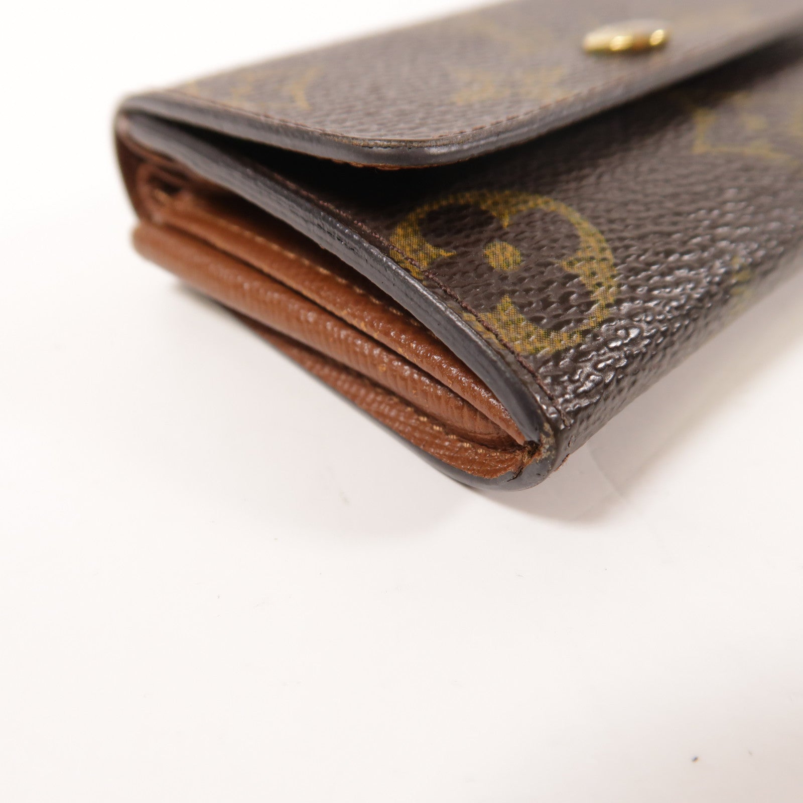 LOUIS VUITTON Monogram Porte Monnaie Plat金扣零錢包