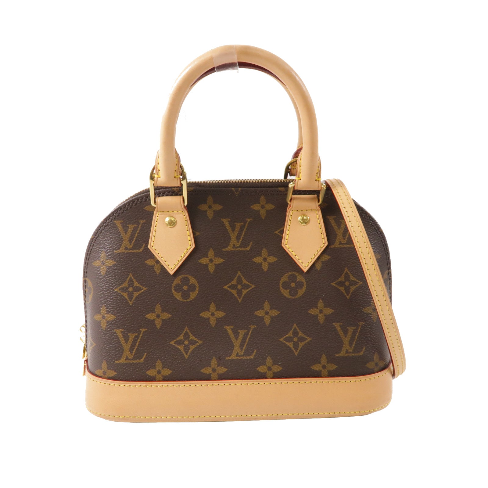 LOUIS VUITTON Monogram Alma BB金扣手挽肩背兩用袋啡色