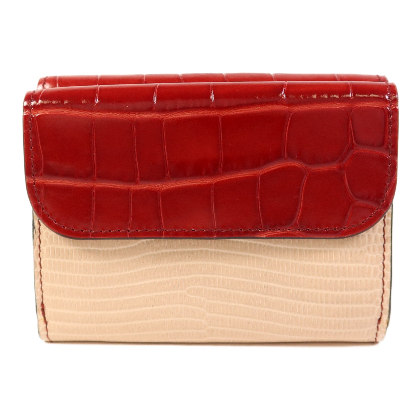 Chloe 牛皮皮革Trifold Wallet金扣錢包