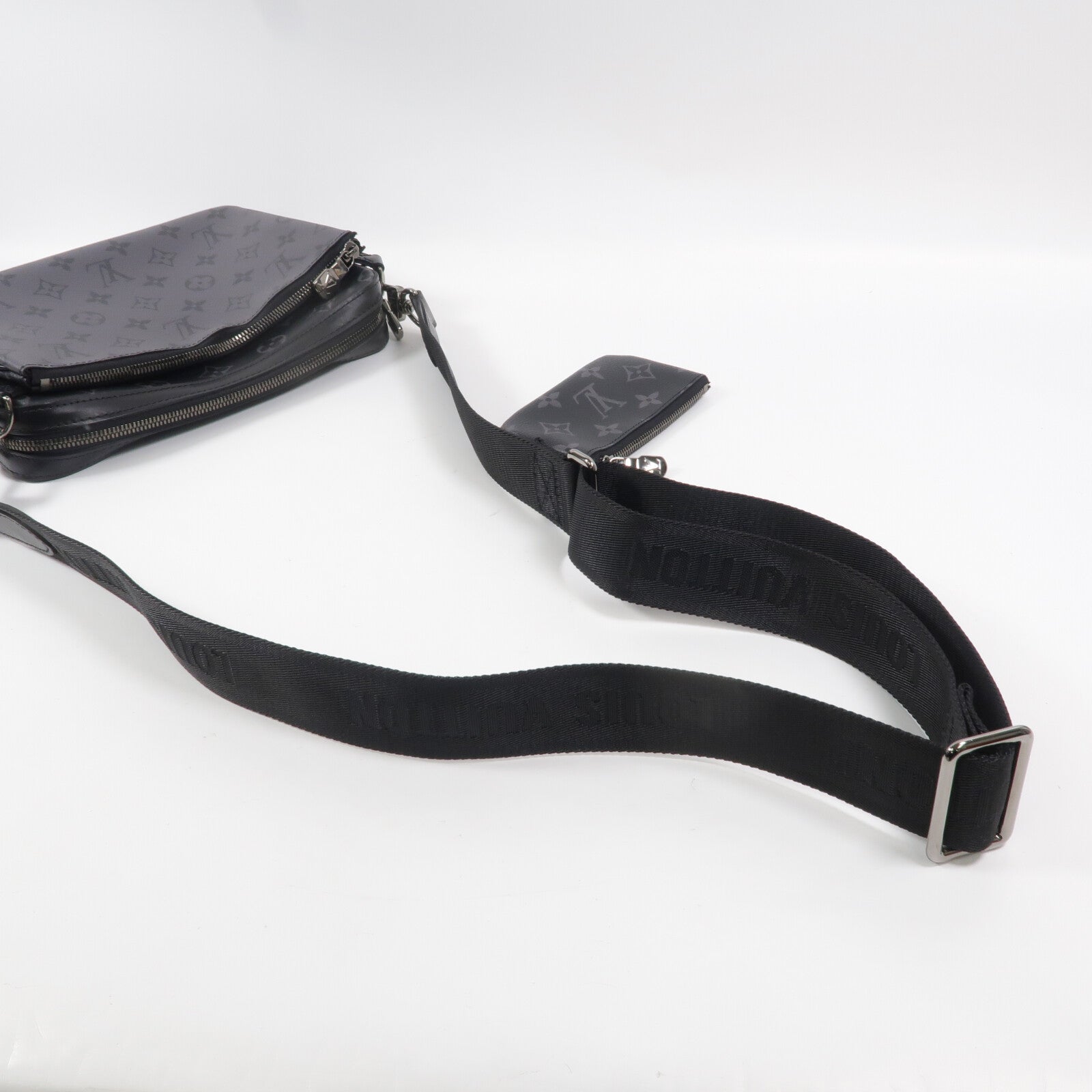 LOUIS VUITTON Monogram Eclipse Reverse Trio Messenger肩背袋