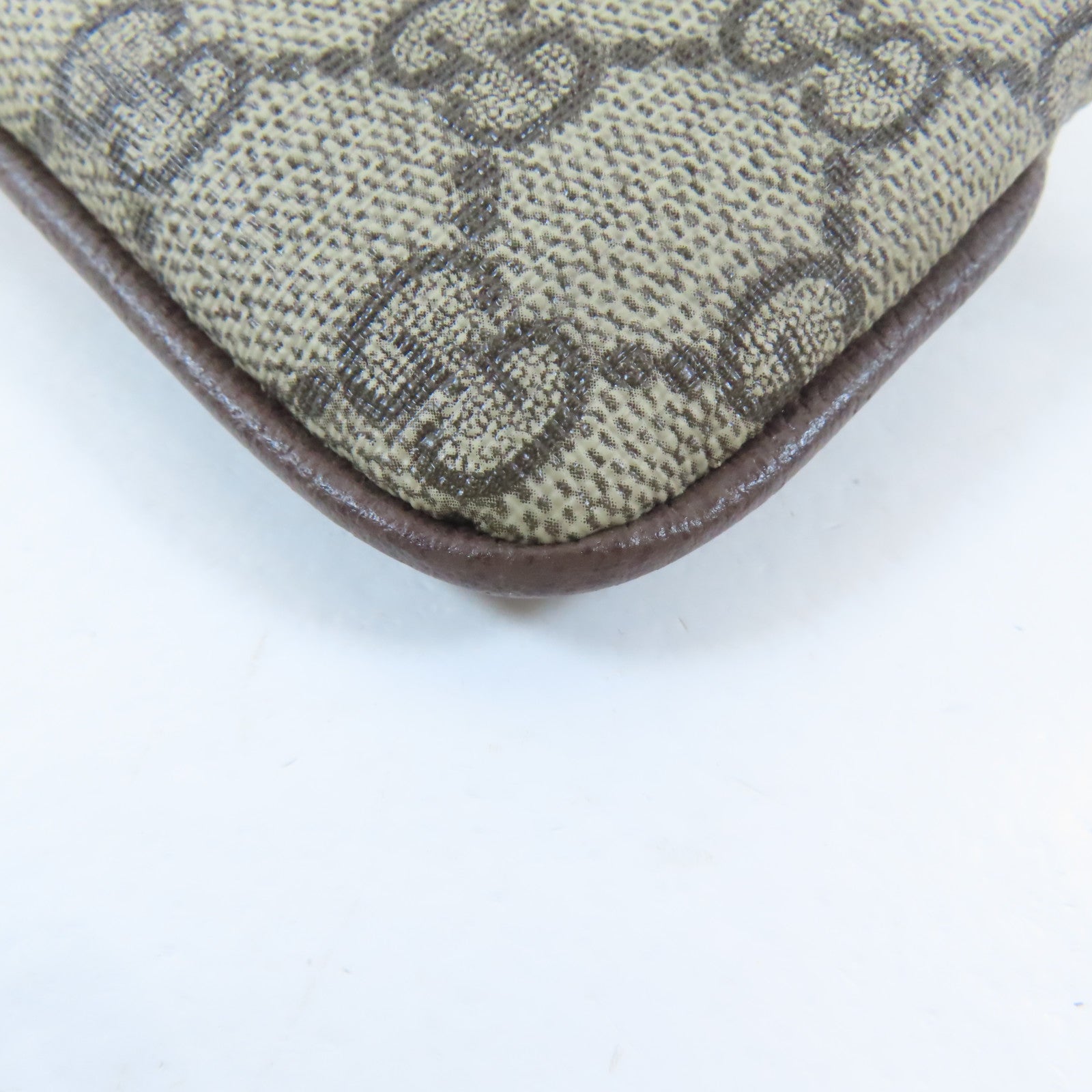 GUCCI 塗層帆布Ophidia Coin Key Case金扣零錢鎖匙包啡色