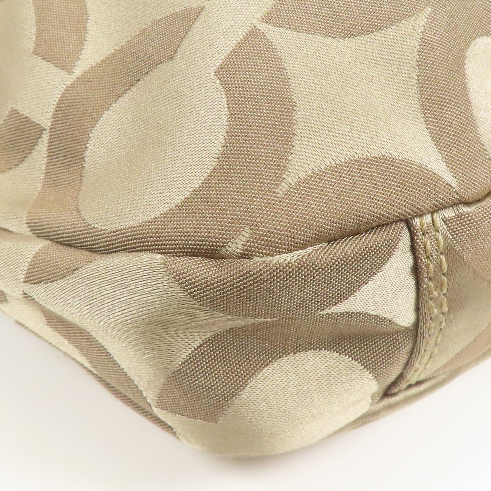 COACH GHW 2way Shoulder Bag Canvas Gold