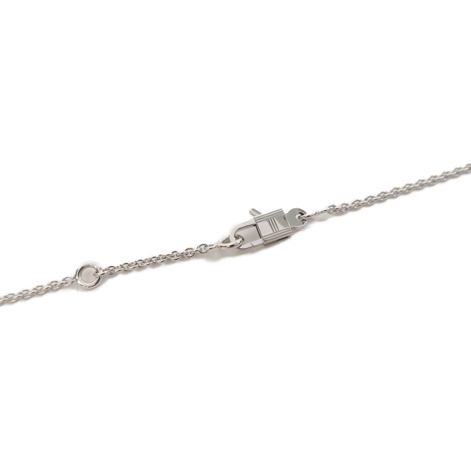 HERMES 【激減優惠】18K白金Kelly Cadenas Pendant項鍊銀色
