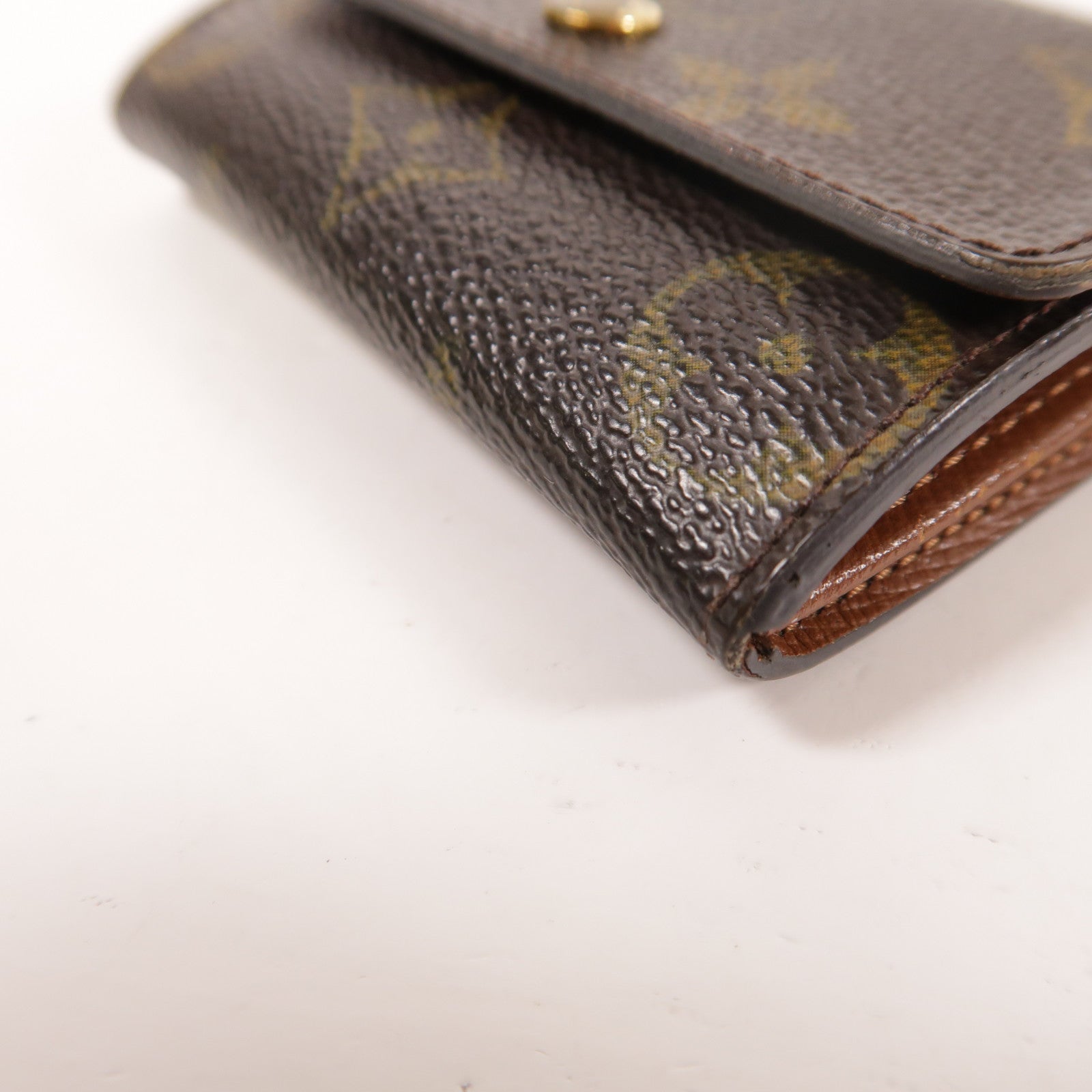 LOUIS VUITTON Monogram Porte Monnaie Plat金扣零錢包