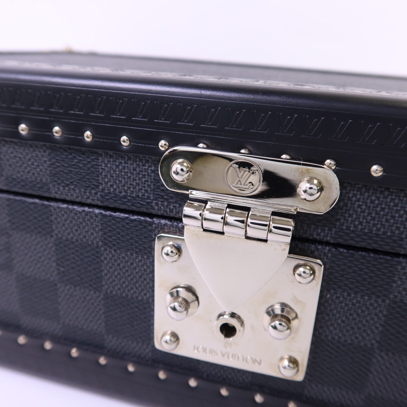 LOUIS VUITTON Damier Graphite Coffret 8 Montres銀扣手錶收納盒