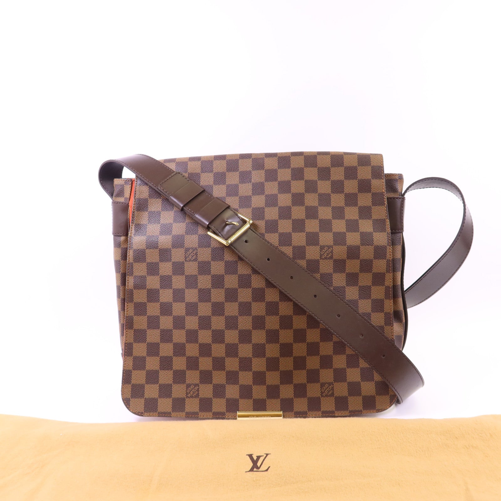 LOUIS VUITTON Damier Bastille金扣肩背袋