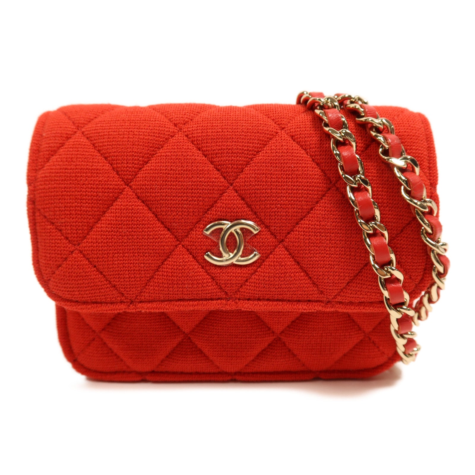 CHANEL 【激減優惠】帆布Chain Shoulder Bag鏈帶肩背袋