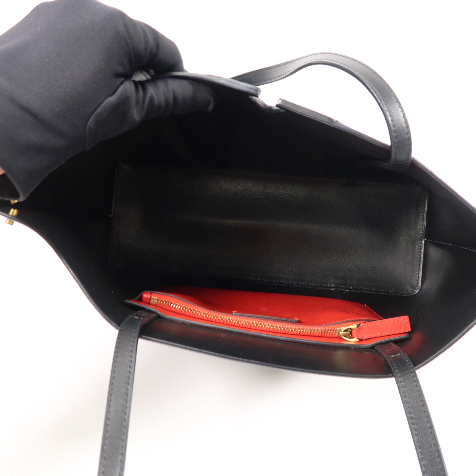 Valentino 牛皮皮革V Logo Fillme手挽袋