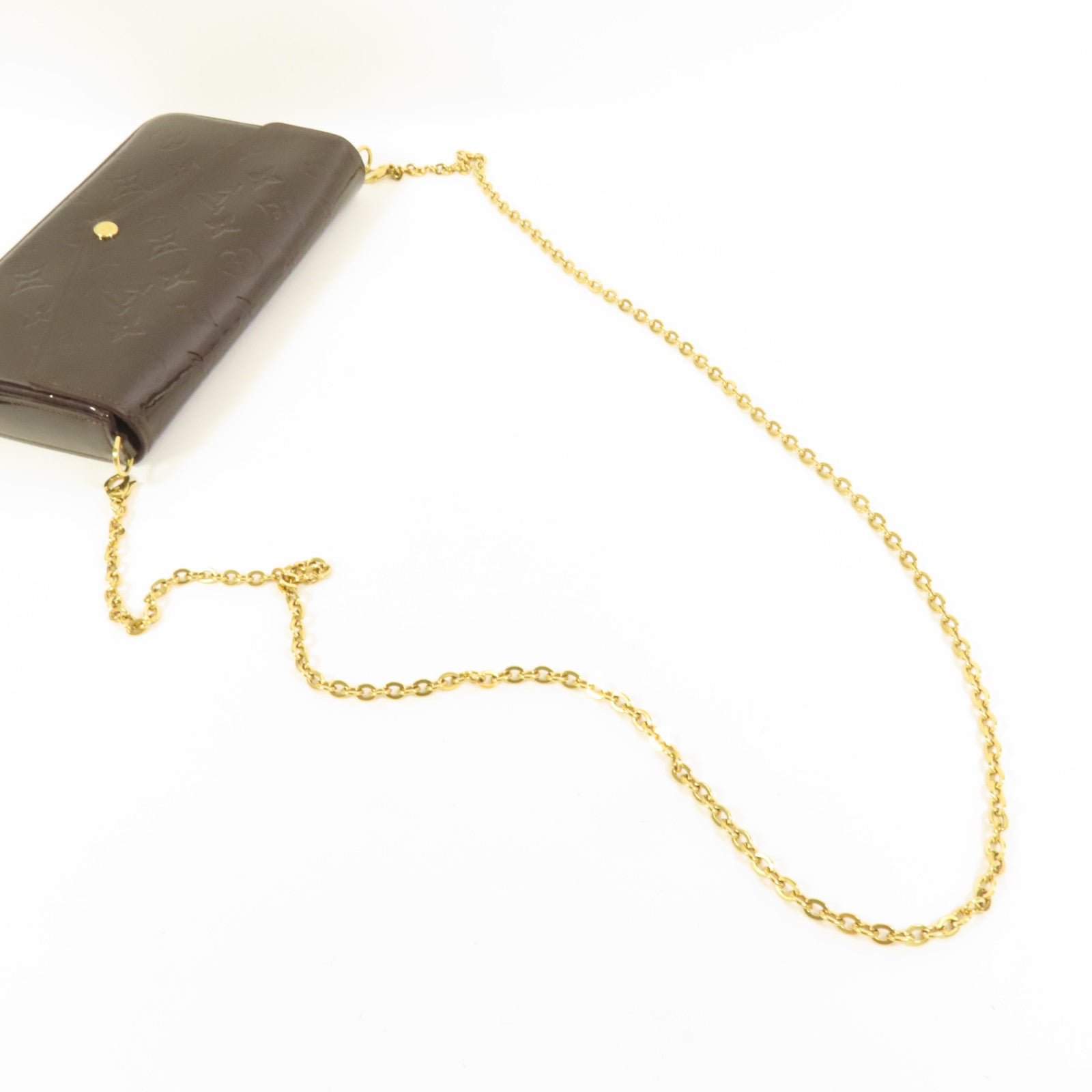 LOUIS VUITTON Vernis Pochette Felicie金扣肩背袋