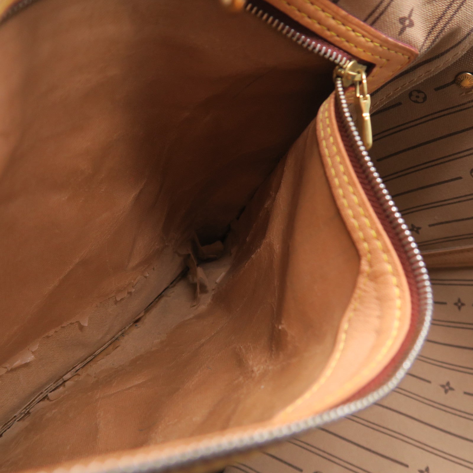 LOUIS VUITTON 【激減優惠】Monogram Neverfull GM金扣手挽袋啡色