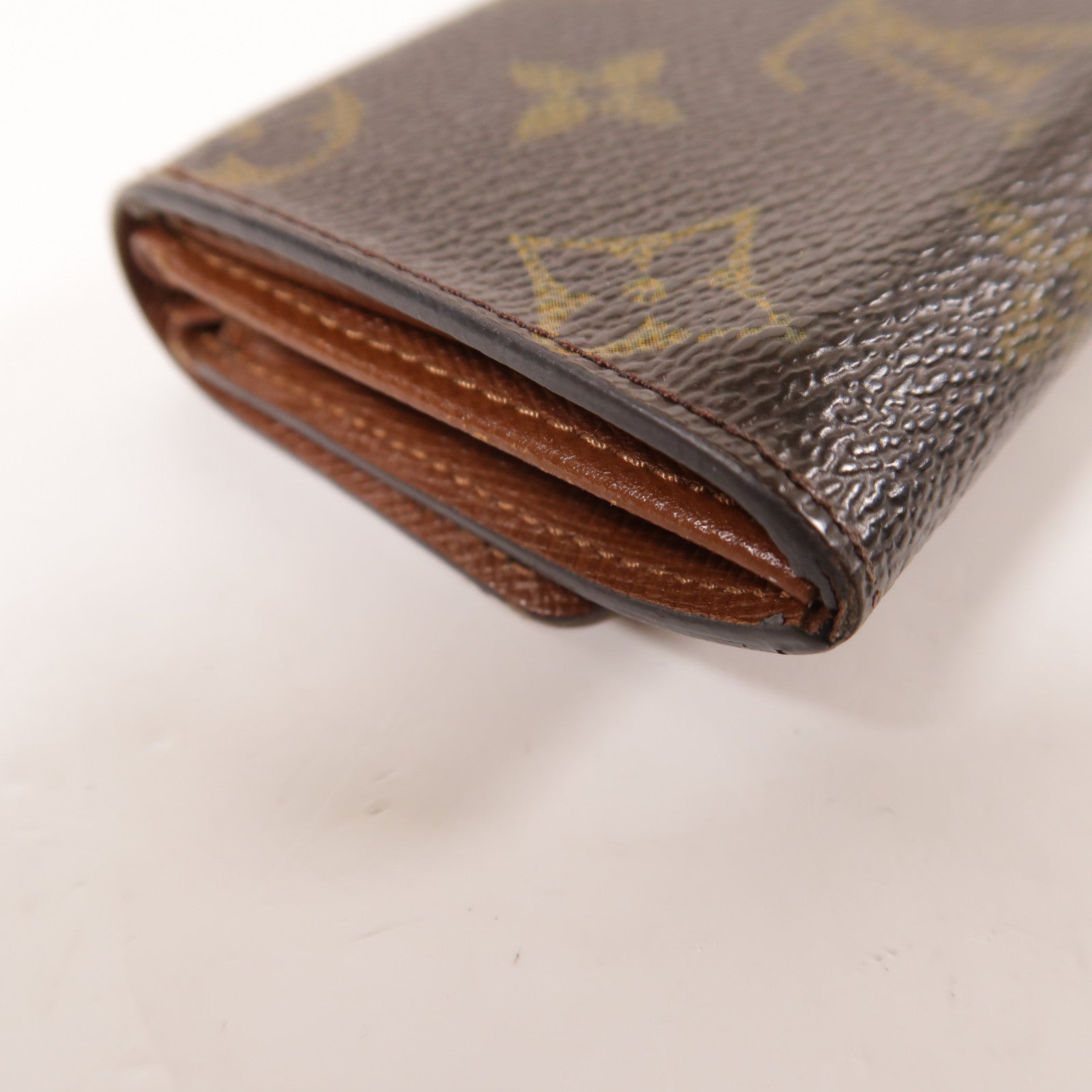 LOUIS VUITTON Monogram Porte Monnaie Plat金扣零錢包
