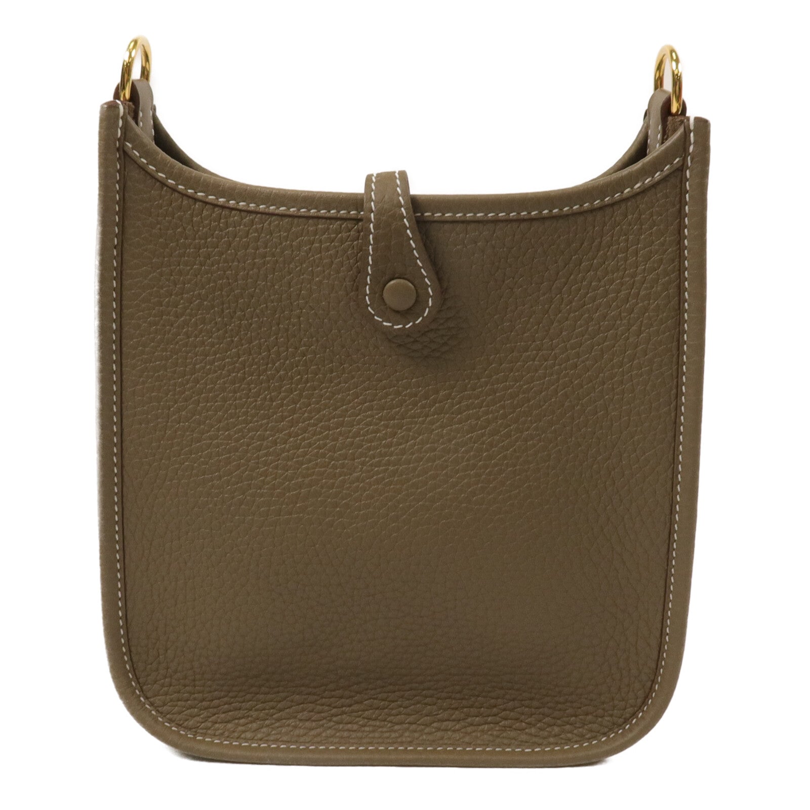 HERMES Clemence皮革Evelyne TPM肩背袋Etoupe
