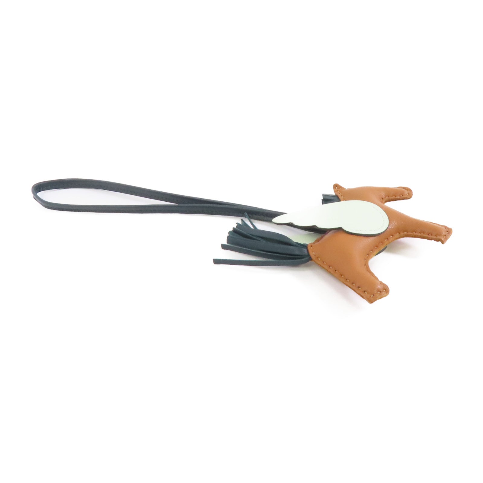 HERMES (PRICE DOWN) Rodeo Pegase PM Charm Veau Swift Leather Brown Green