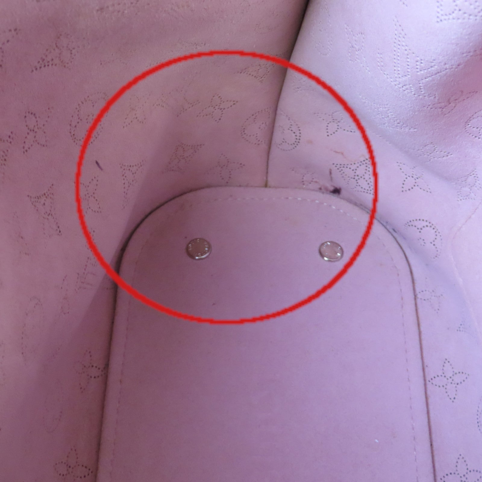 LOUIS VUITTON 【激減優惠】Monogram Mahina Girolata 2Way Bag銀扣手挽肩背兩用袋粉紅色