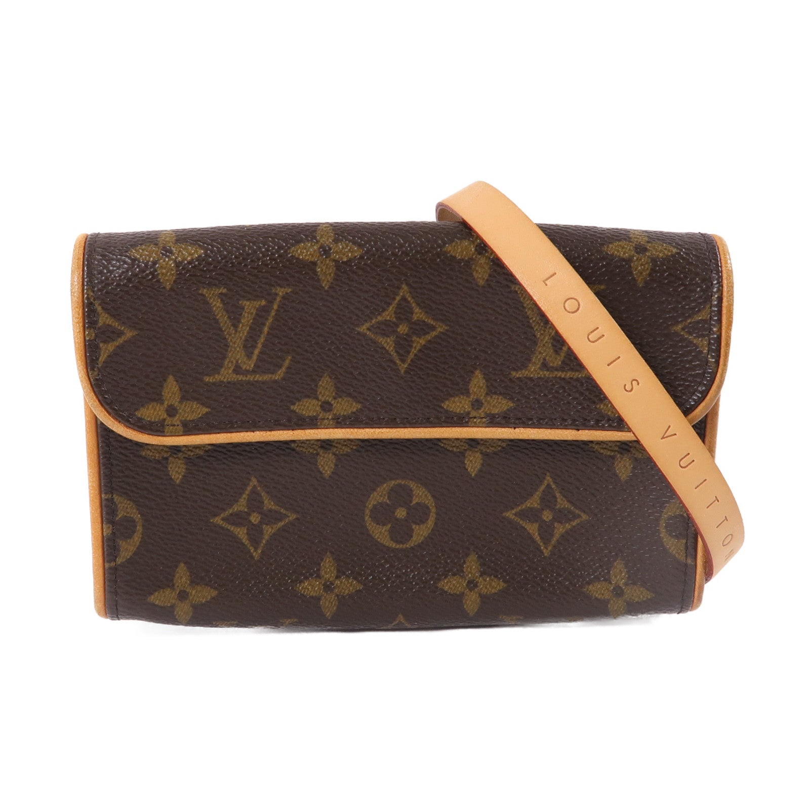 LOUIS VUITTON Monogram Pochette Florentine金扣腰包啡色